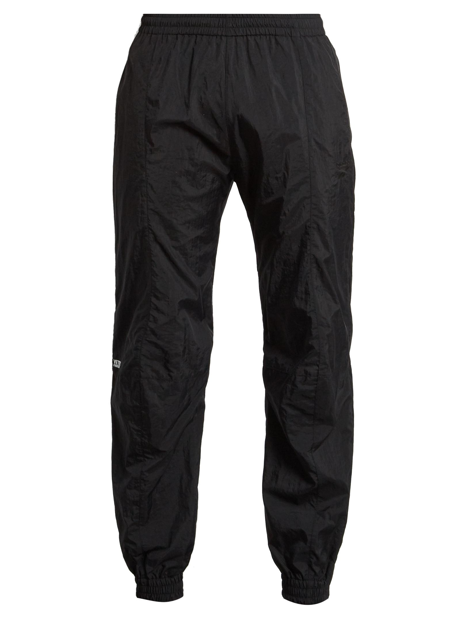 Vetements X Reebok Relaxed-leg Track Pants in Black for Men | Lyst