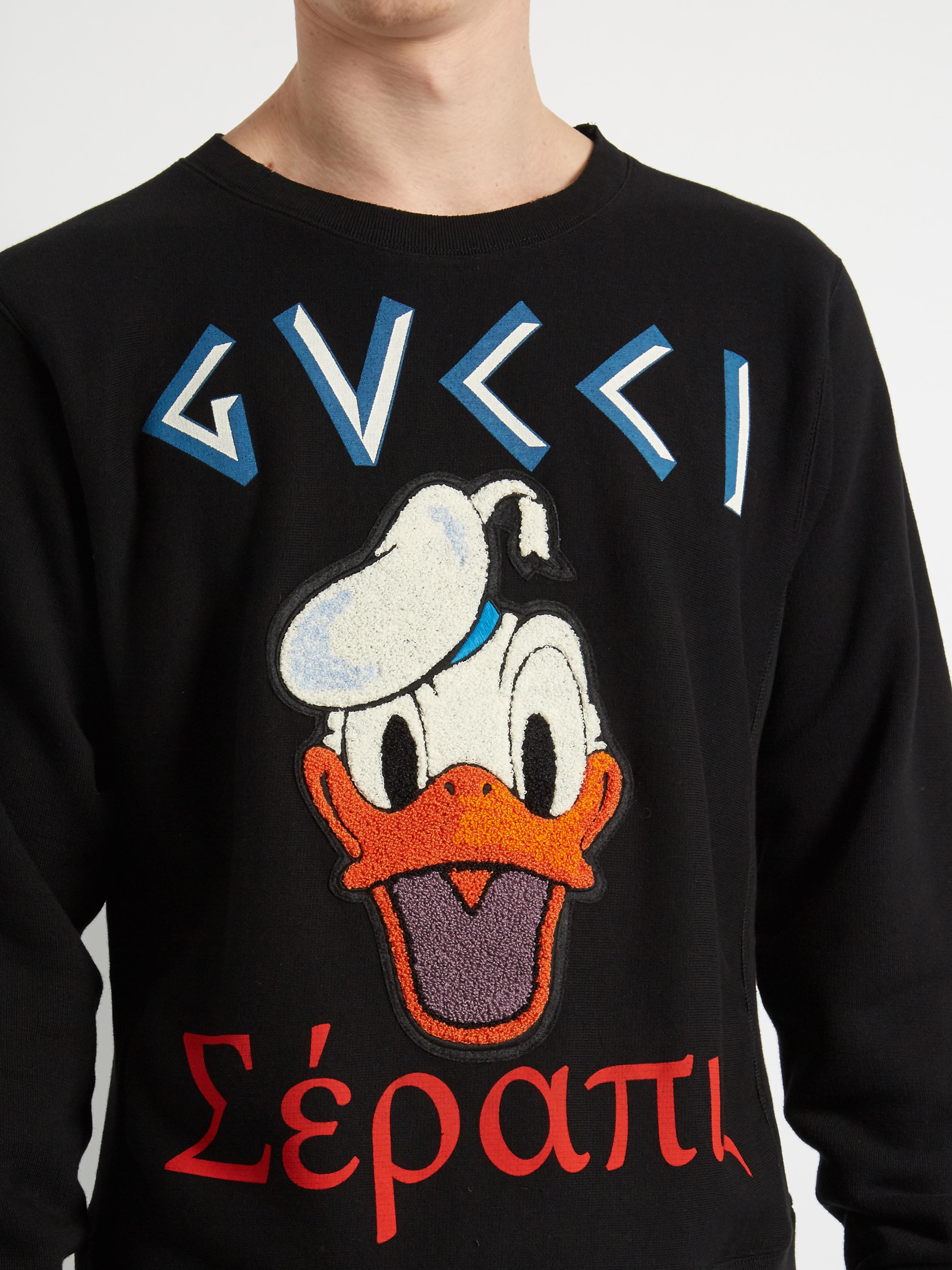 gucci donald duck sweatshirt