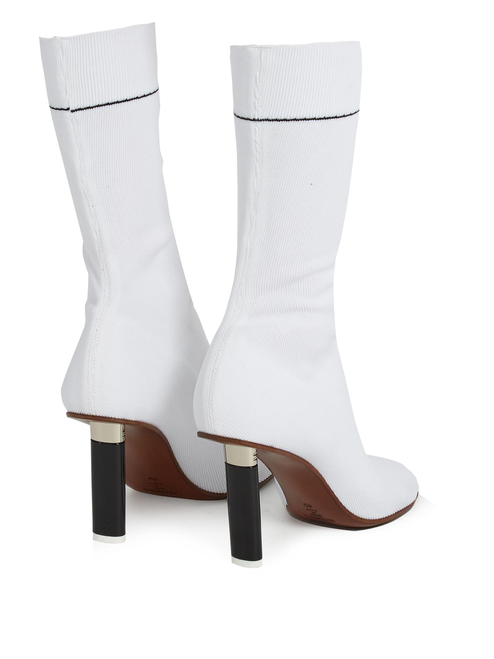 Lyst Vetements Lighterheel Sock Ankle Boots in White
