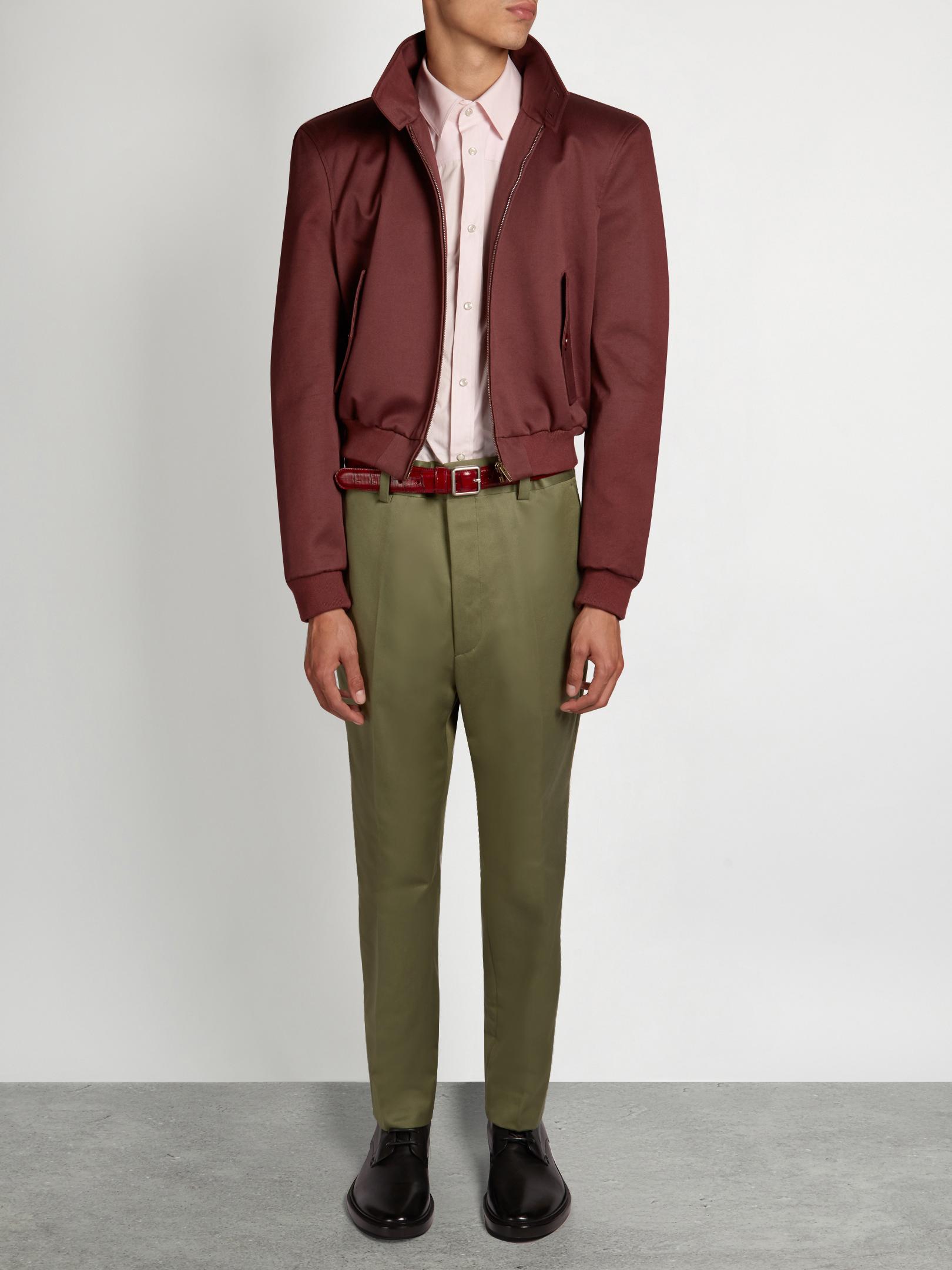 Balenciaga Harrington Cotton-blend Cropped Jacket for Men - Lyst