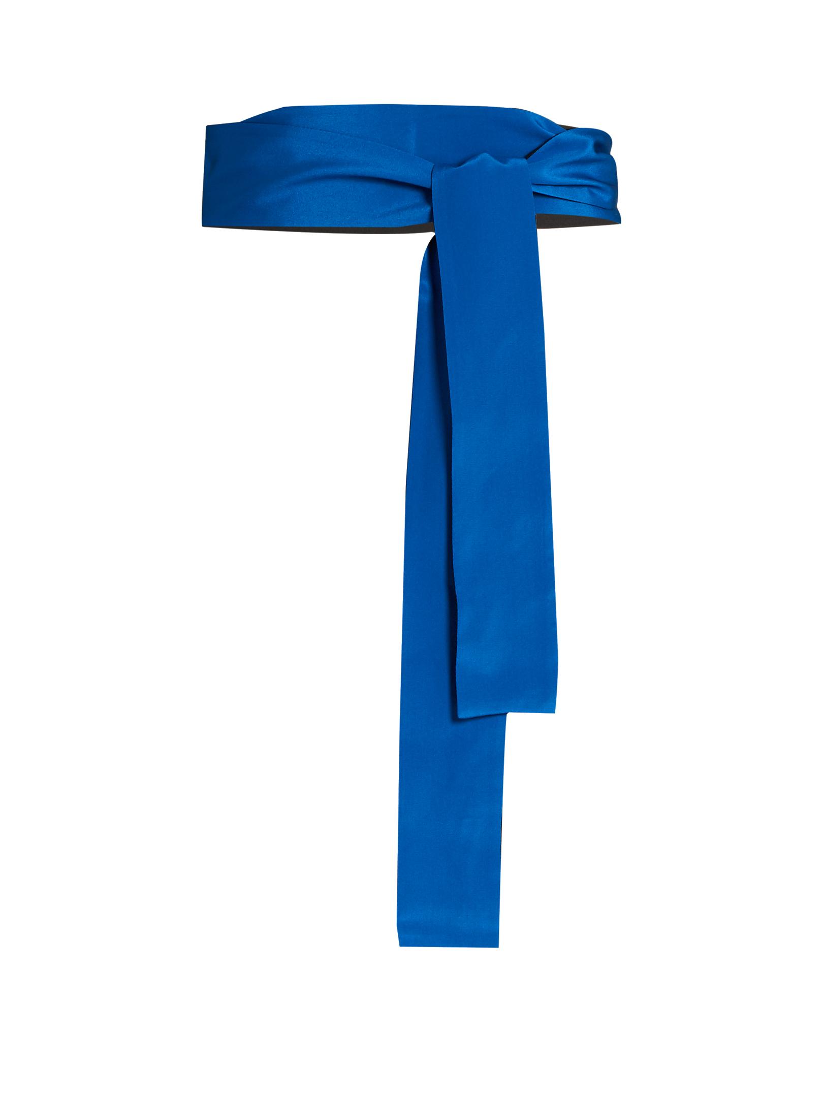 black silk sash belt