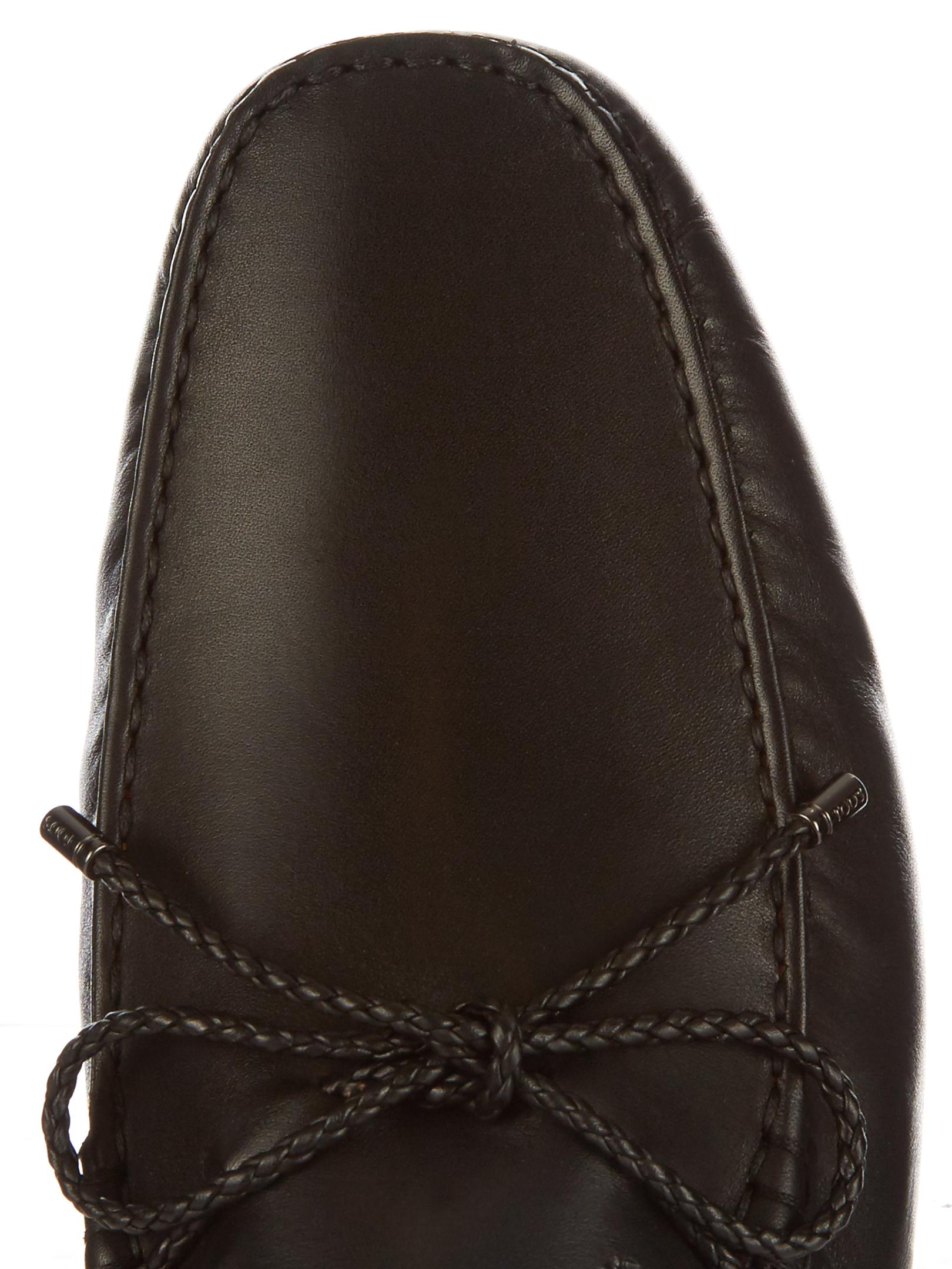 tod's black driving shoes