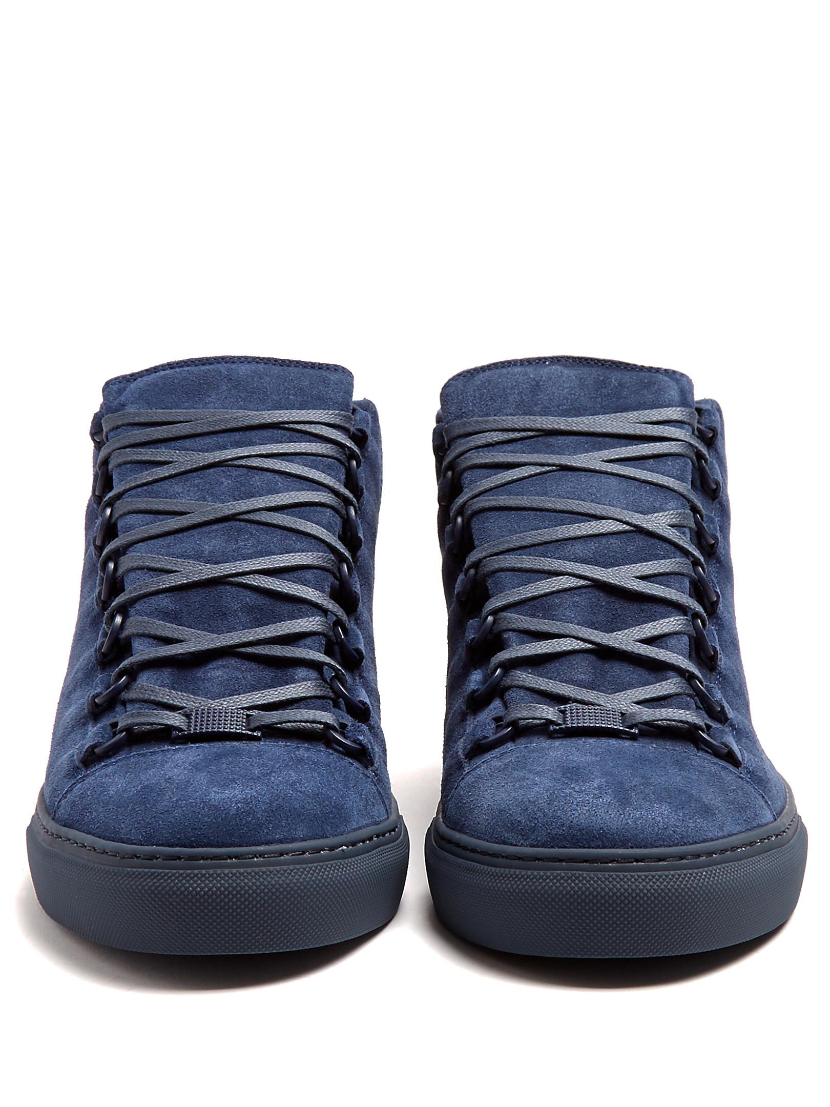 blue suede balenciaga sneakers