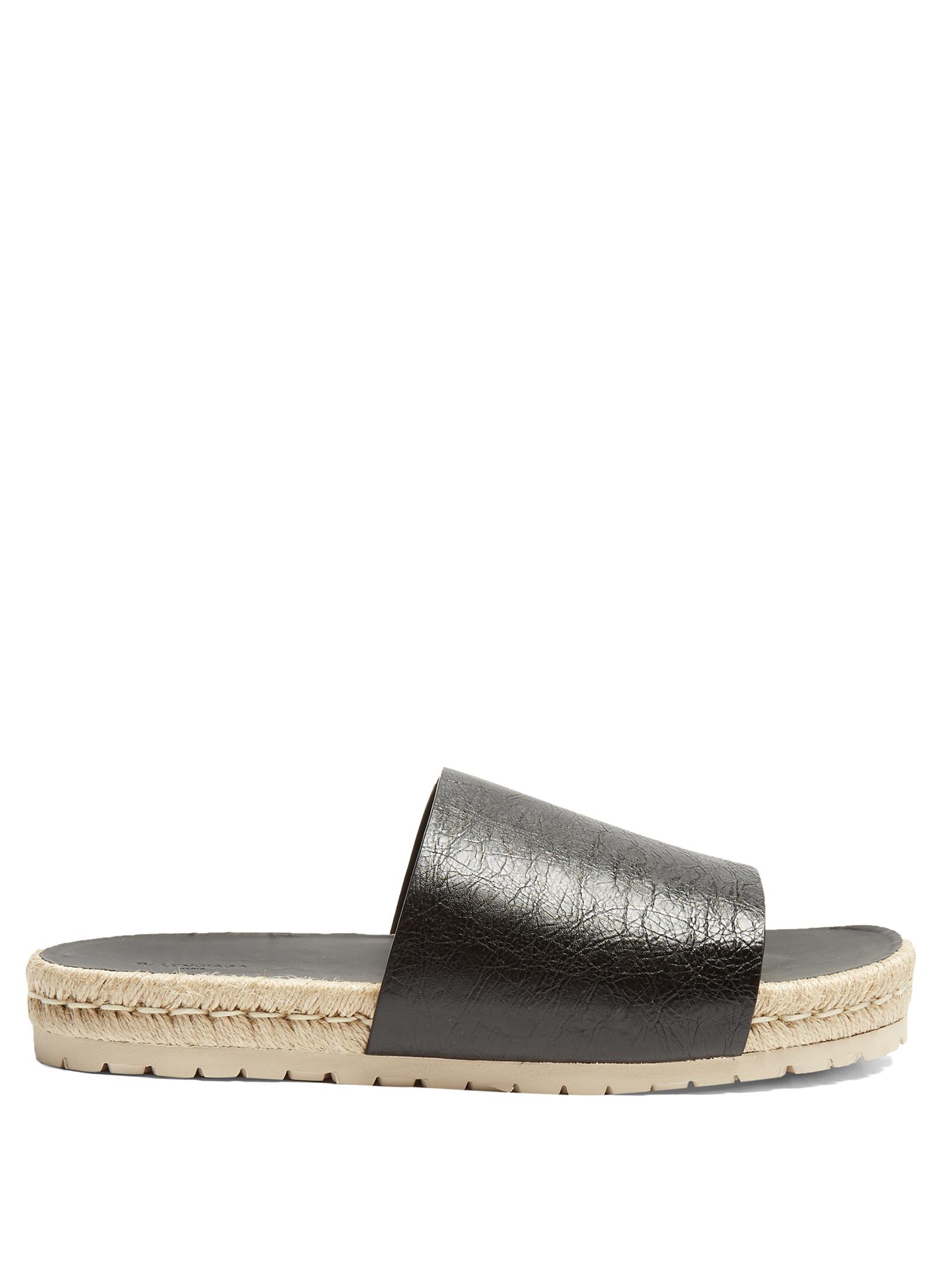 balenciaga leather slides