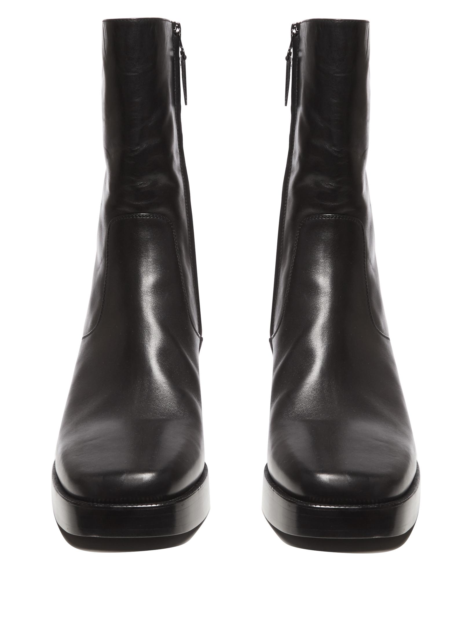 Balenciaga Leather Platform Boots in Black for Men | Lyst
