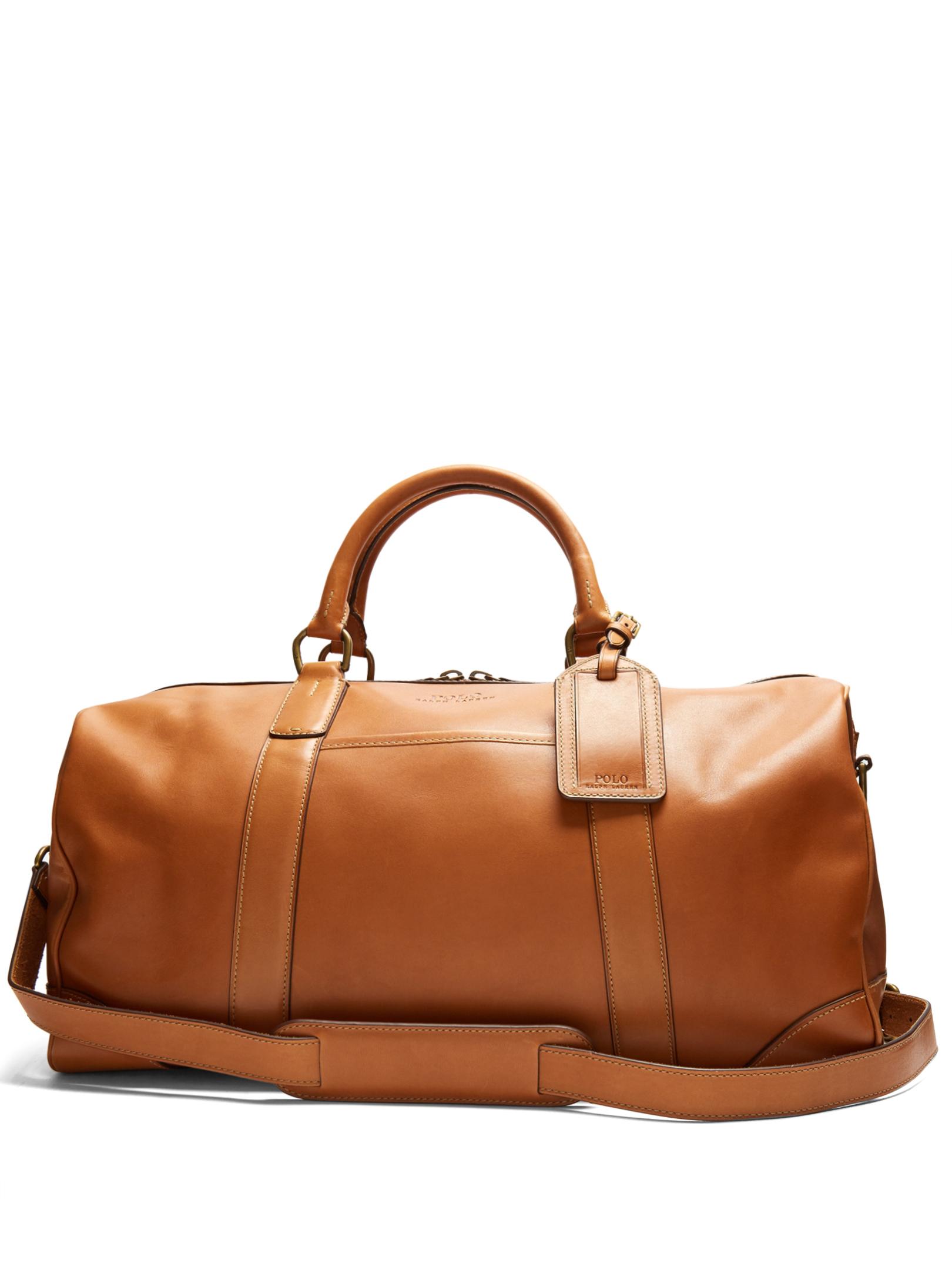 Polo Ralph Lauren Leather Duffle Bag in Brown for Men | Lyst