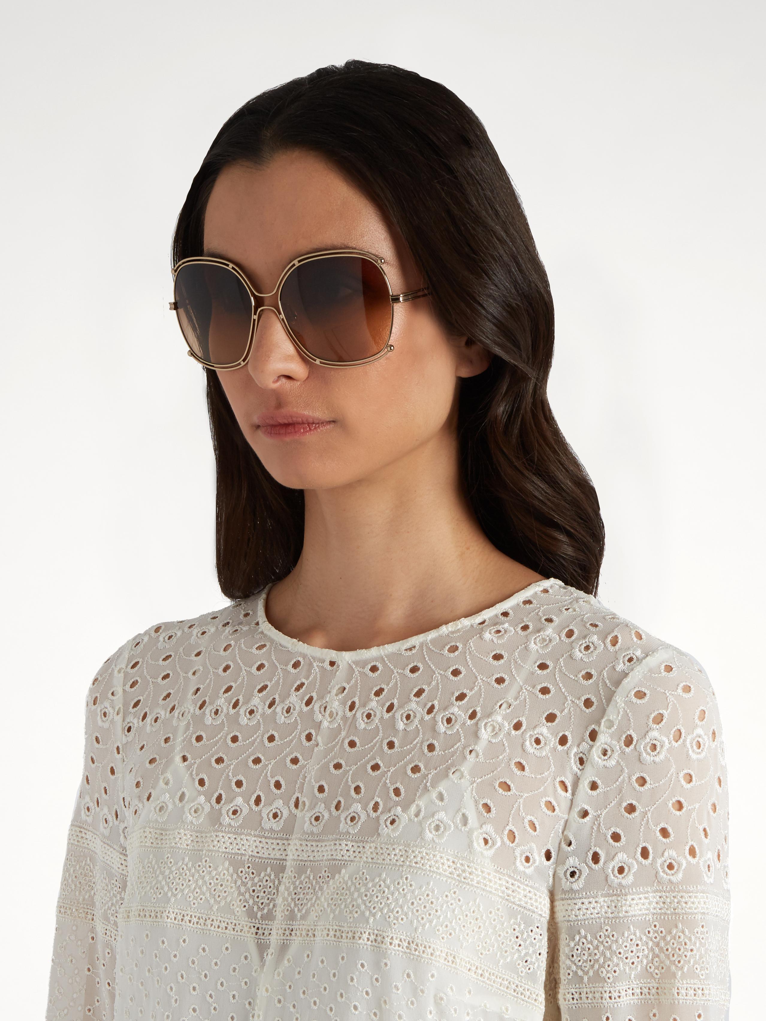 chloe oversized square sunglasses