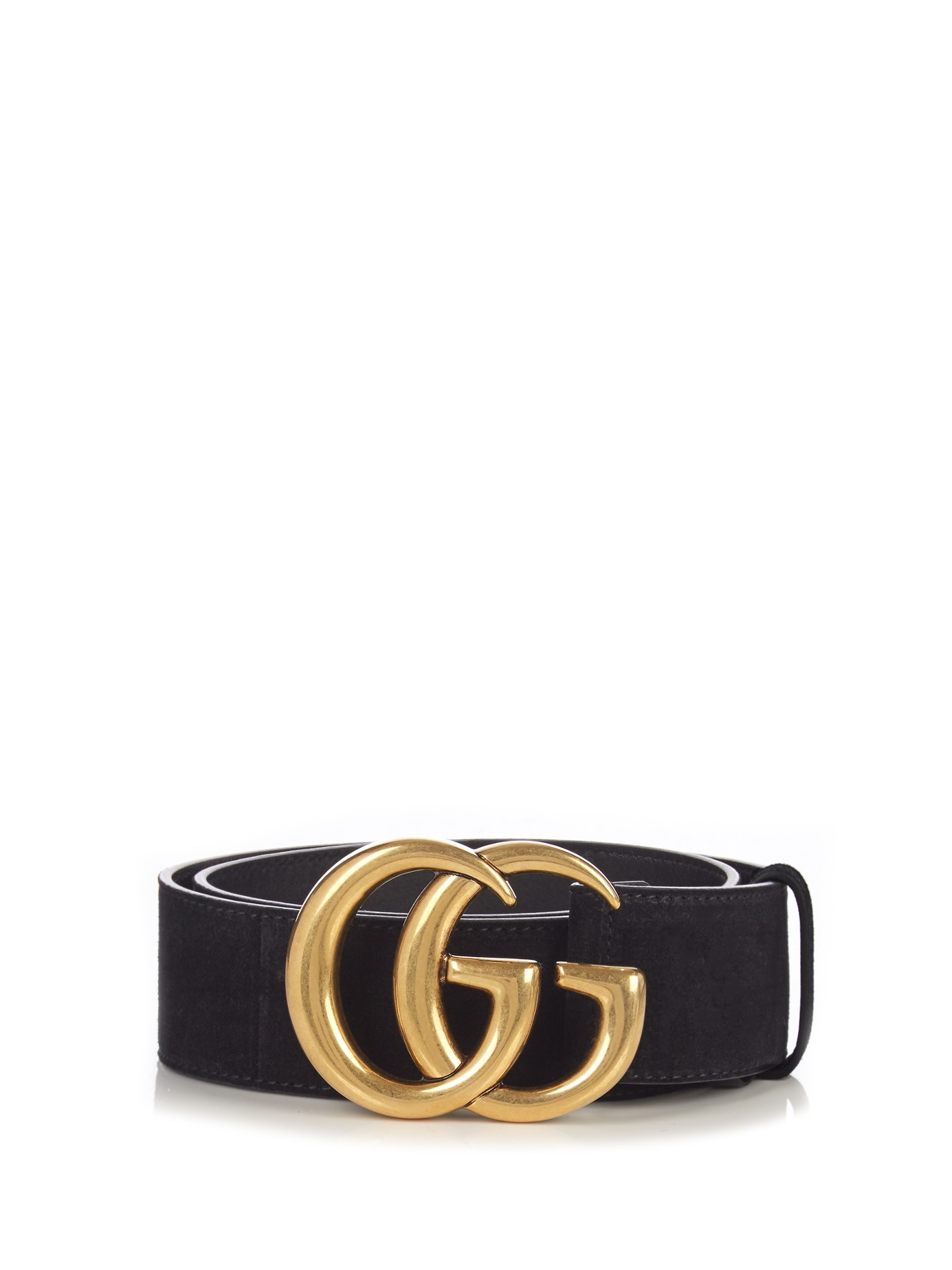 Gucci Clover Embellished Suede Belt in 