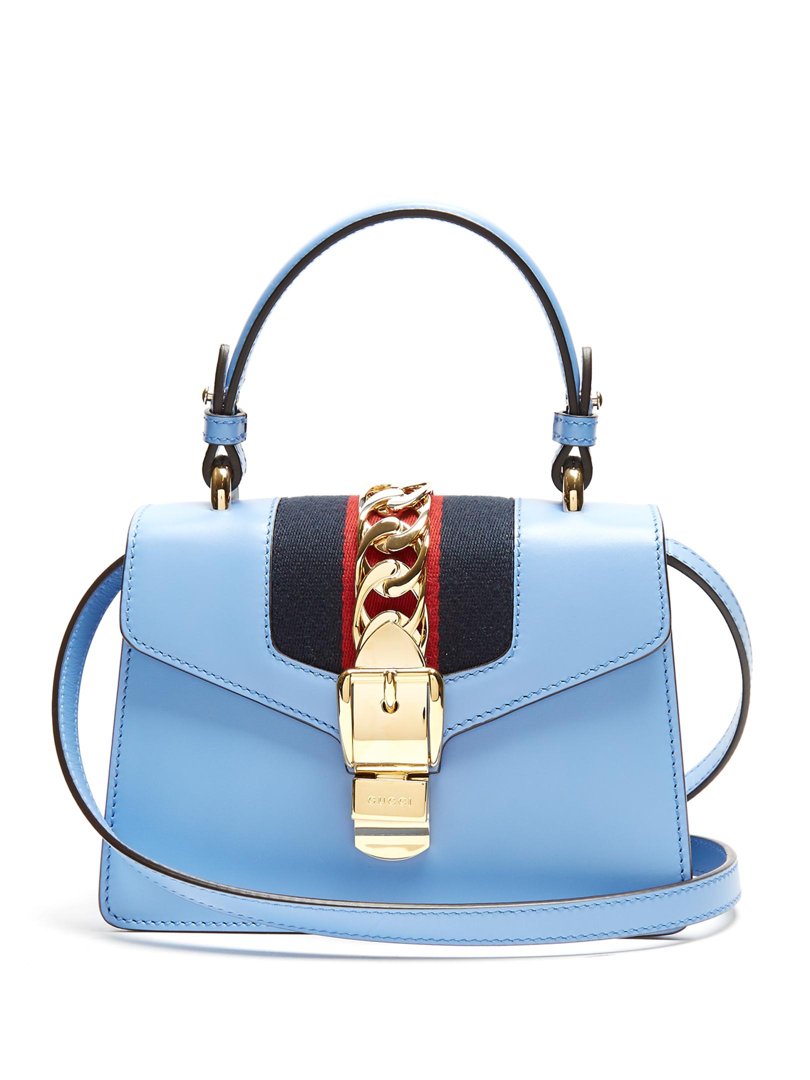 gucci sylvie mini blue