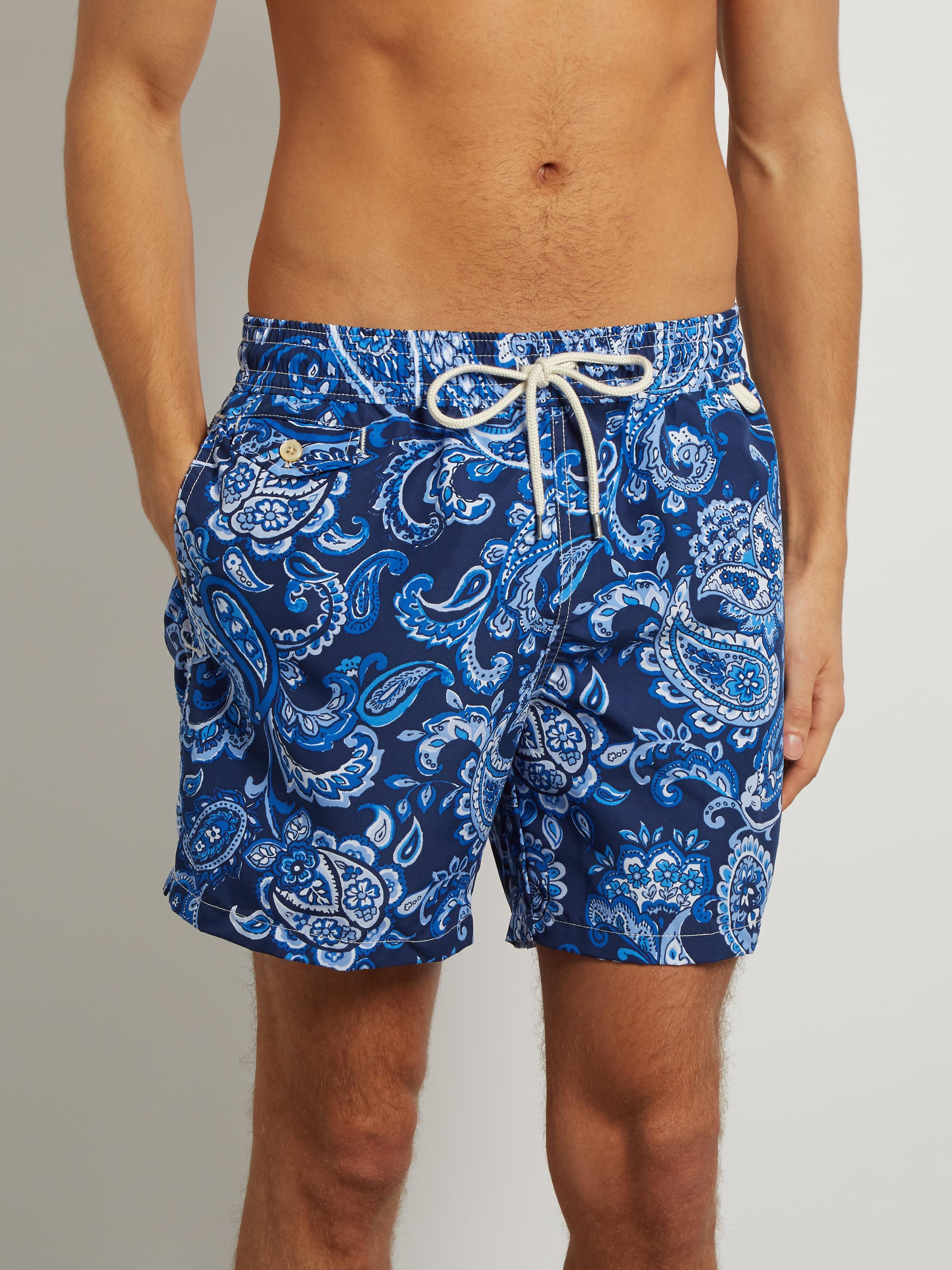 Polo Ralph Lauren Synthetic Paisley-print Swim Shorts in Blue for Men ...