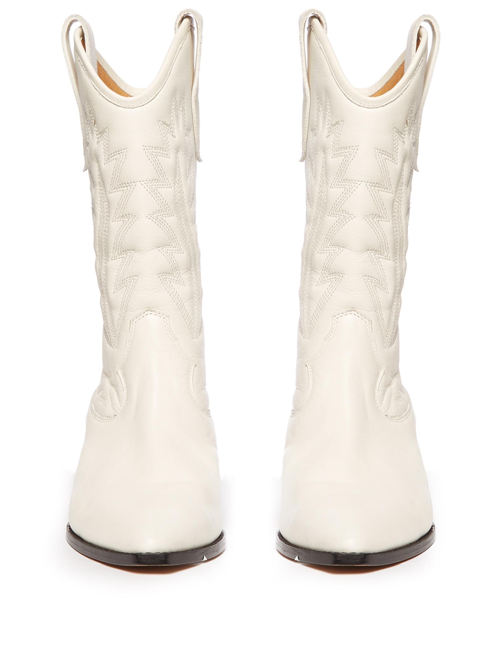 isabel marant white cowboy boots