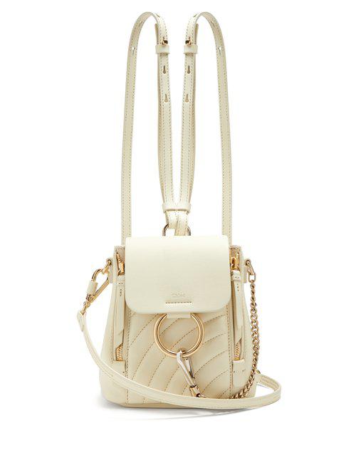 chloe white backpack