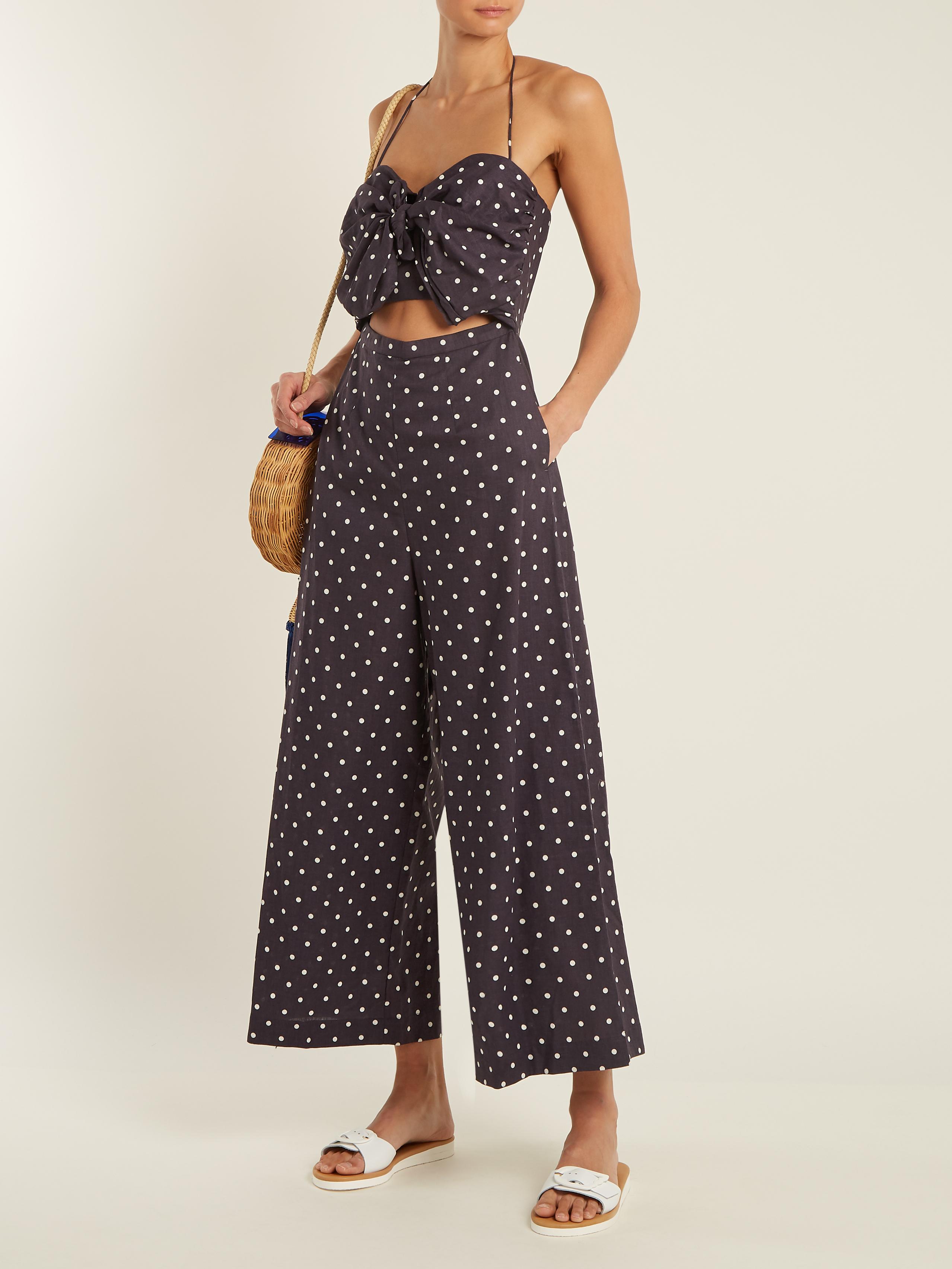 zimmermann polka dot jumpsuit
