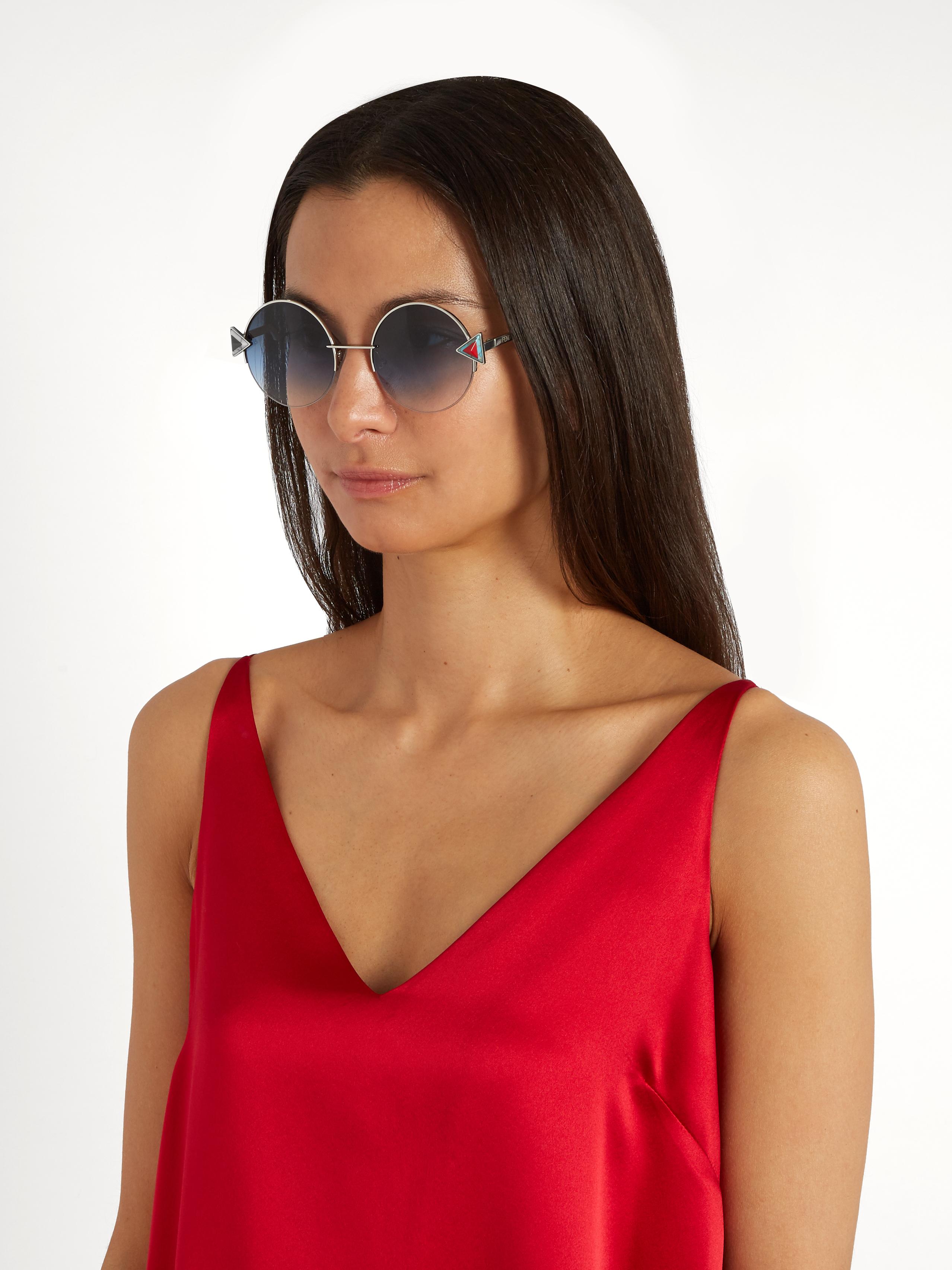 fendi rainbow round sunglasses