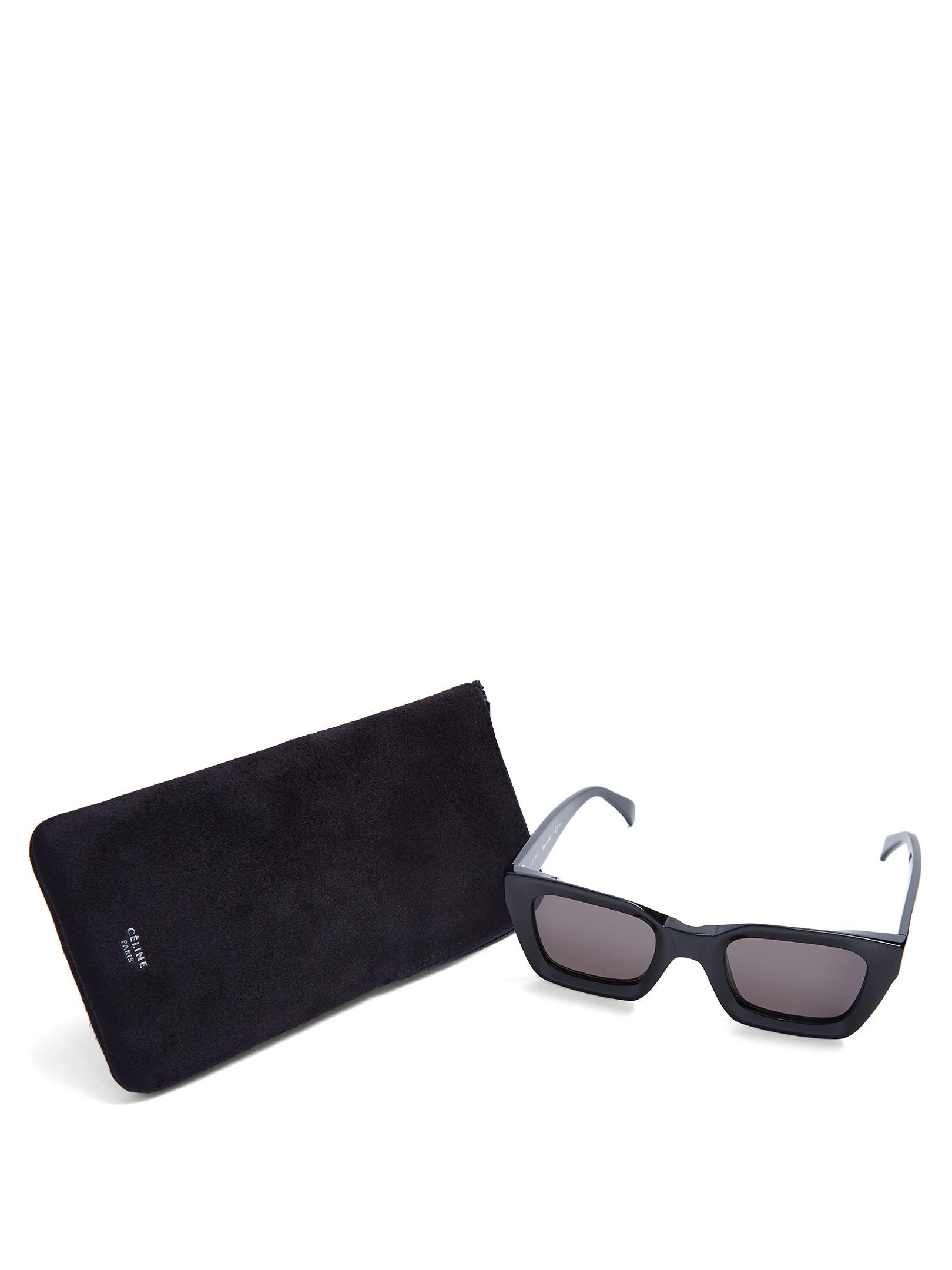 Céline Kate Rectangleframe Acetate Sunglasses in Black Lyst