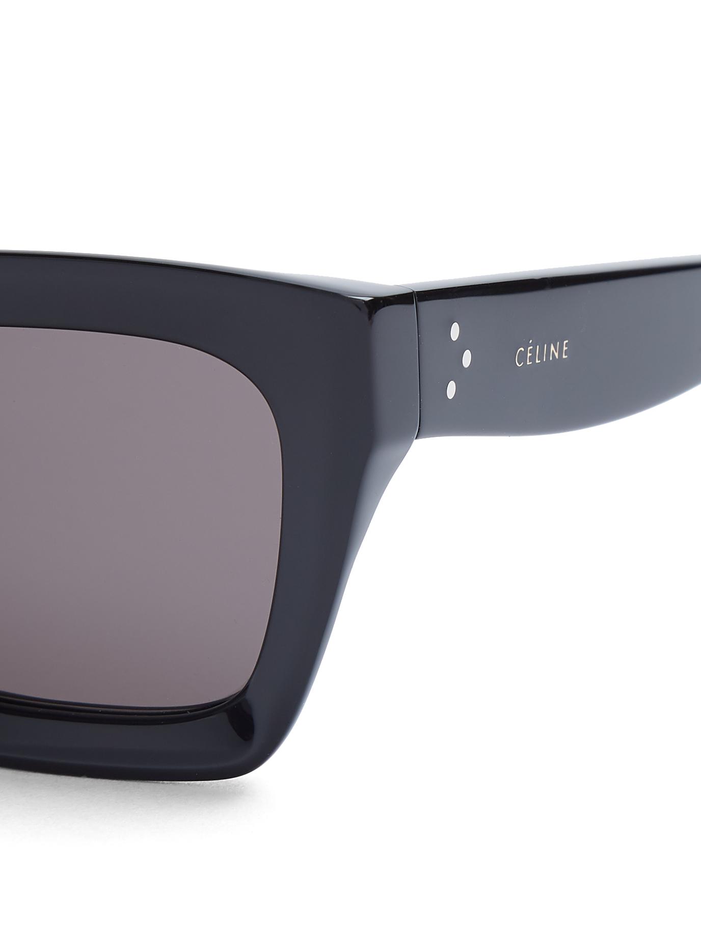 Blå Daddy Akademi Celine Kate Rectangle-frame Acetate Sunglasses in Black | Lyst