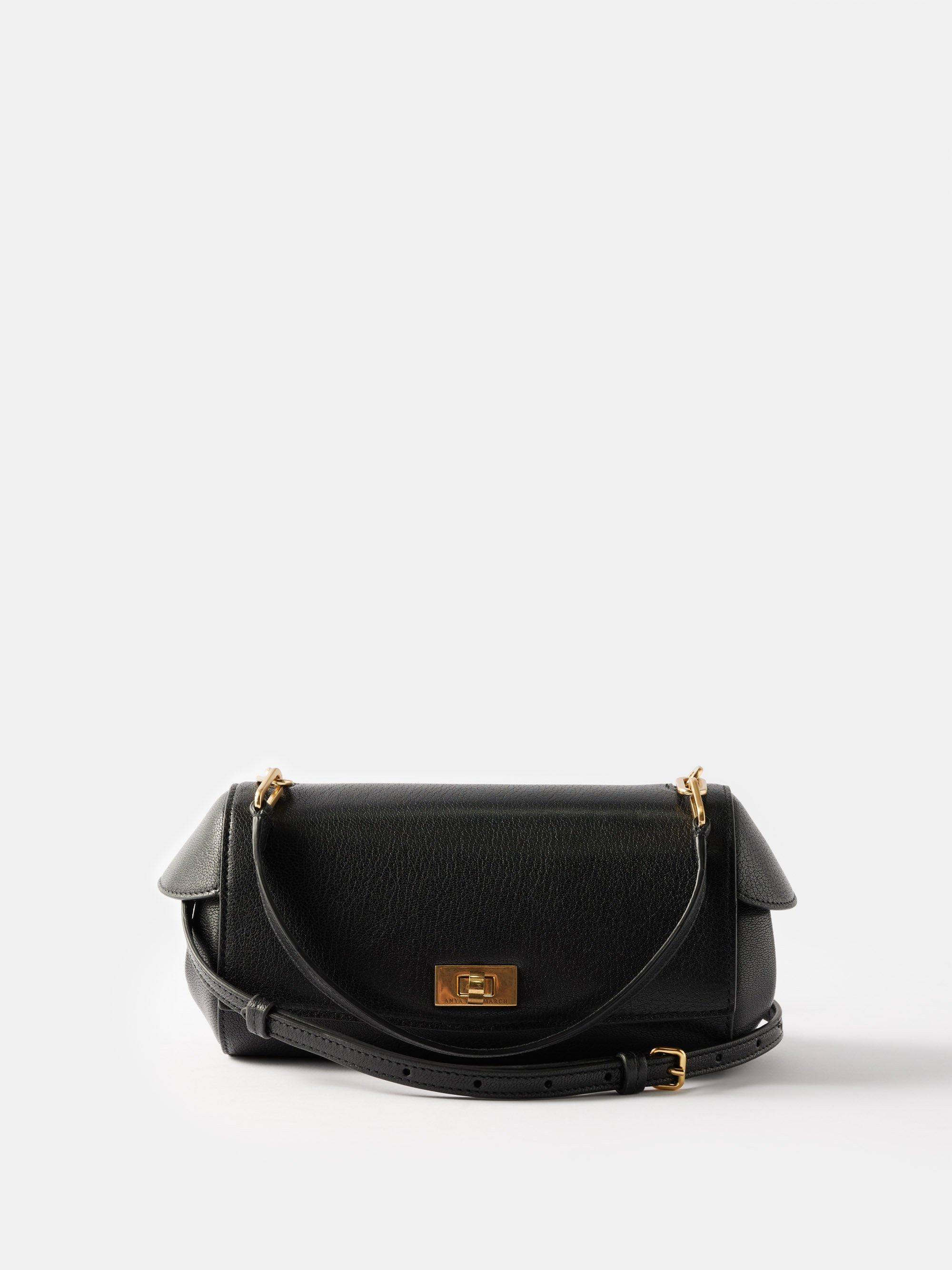 Anya Hindmarch Tube Leather Shoulder Bag in Black | Lyst