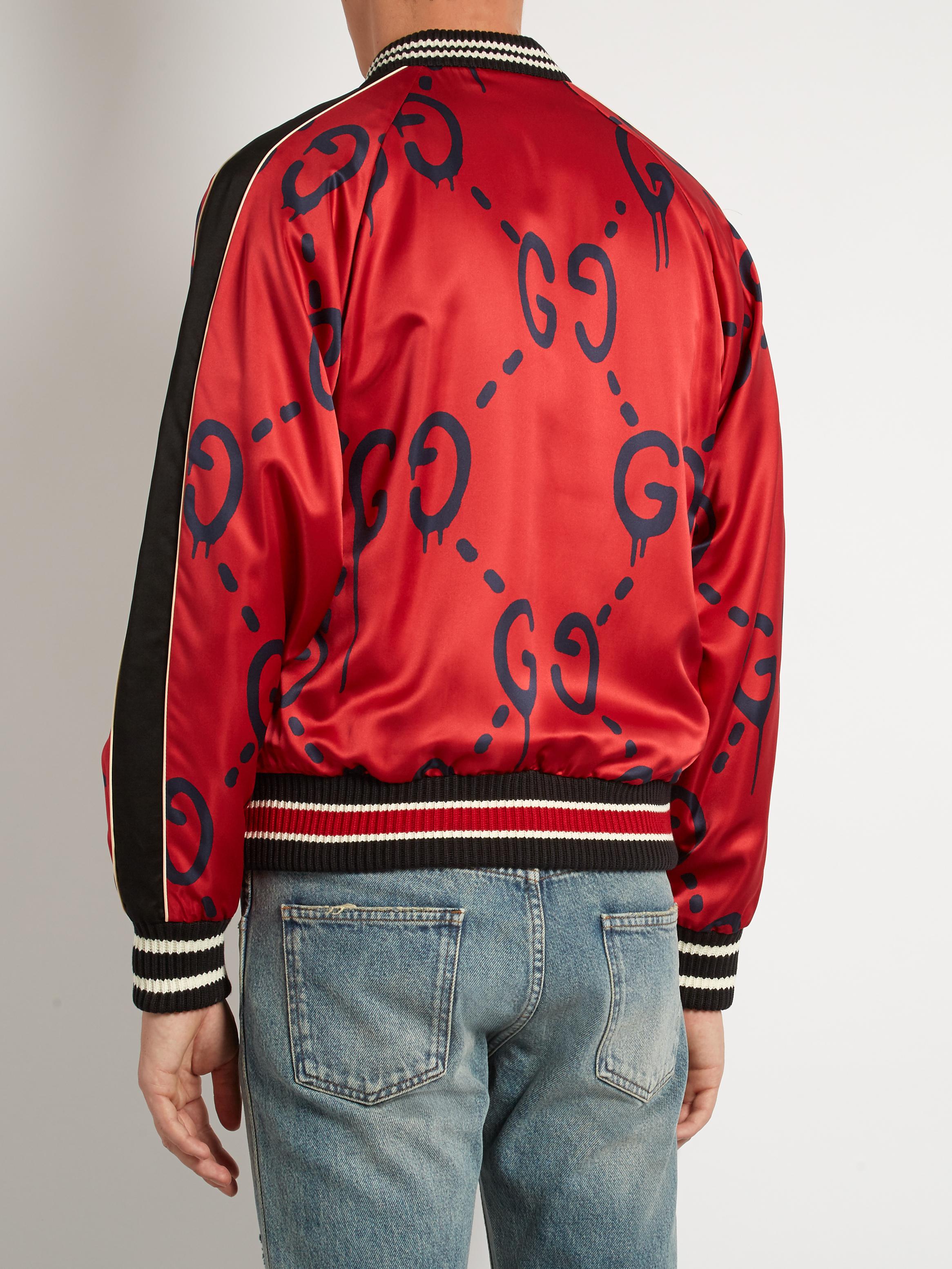 red gucci bomber jacket