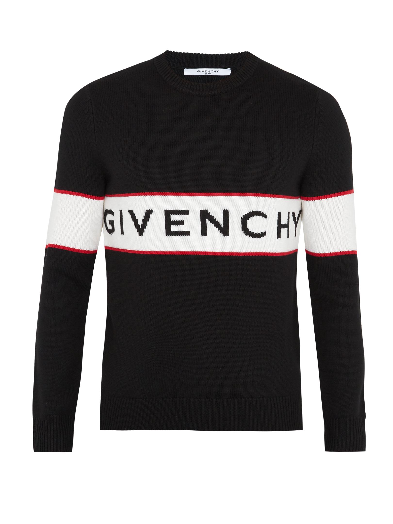 Givenchy Logo Knit Jumper in Black for Men - Lyst