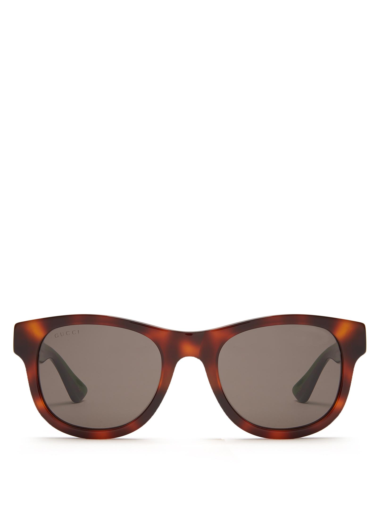 gucci brown square sunglasses