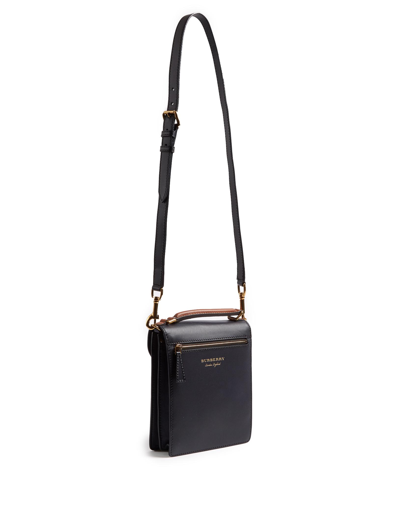 burberry leather messenger bag