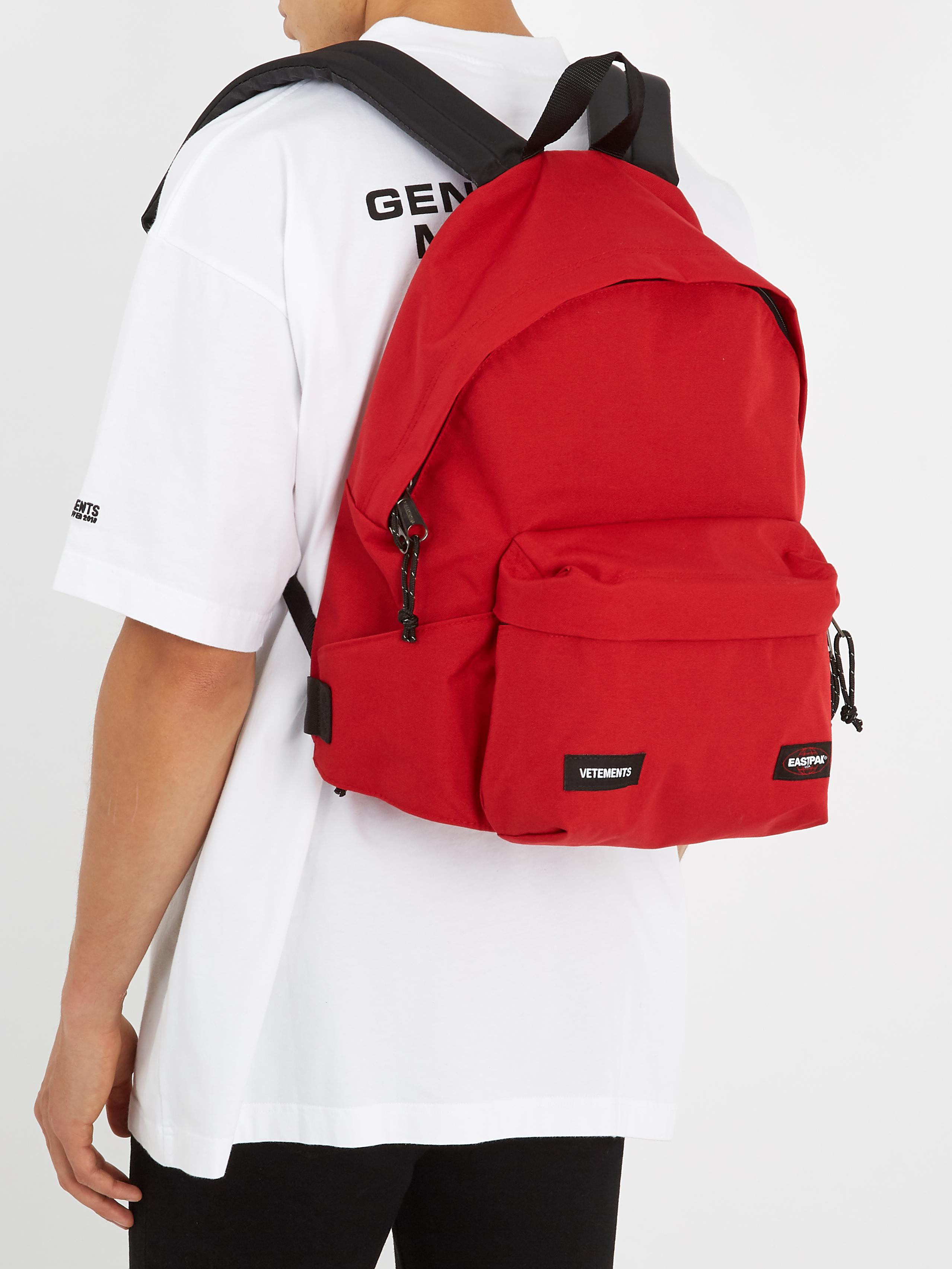 Vetements Synthetic X Eastpak Backpack in Red for Men | Lyst