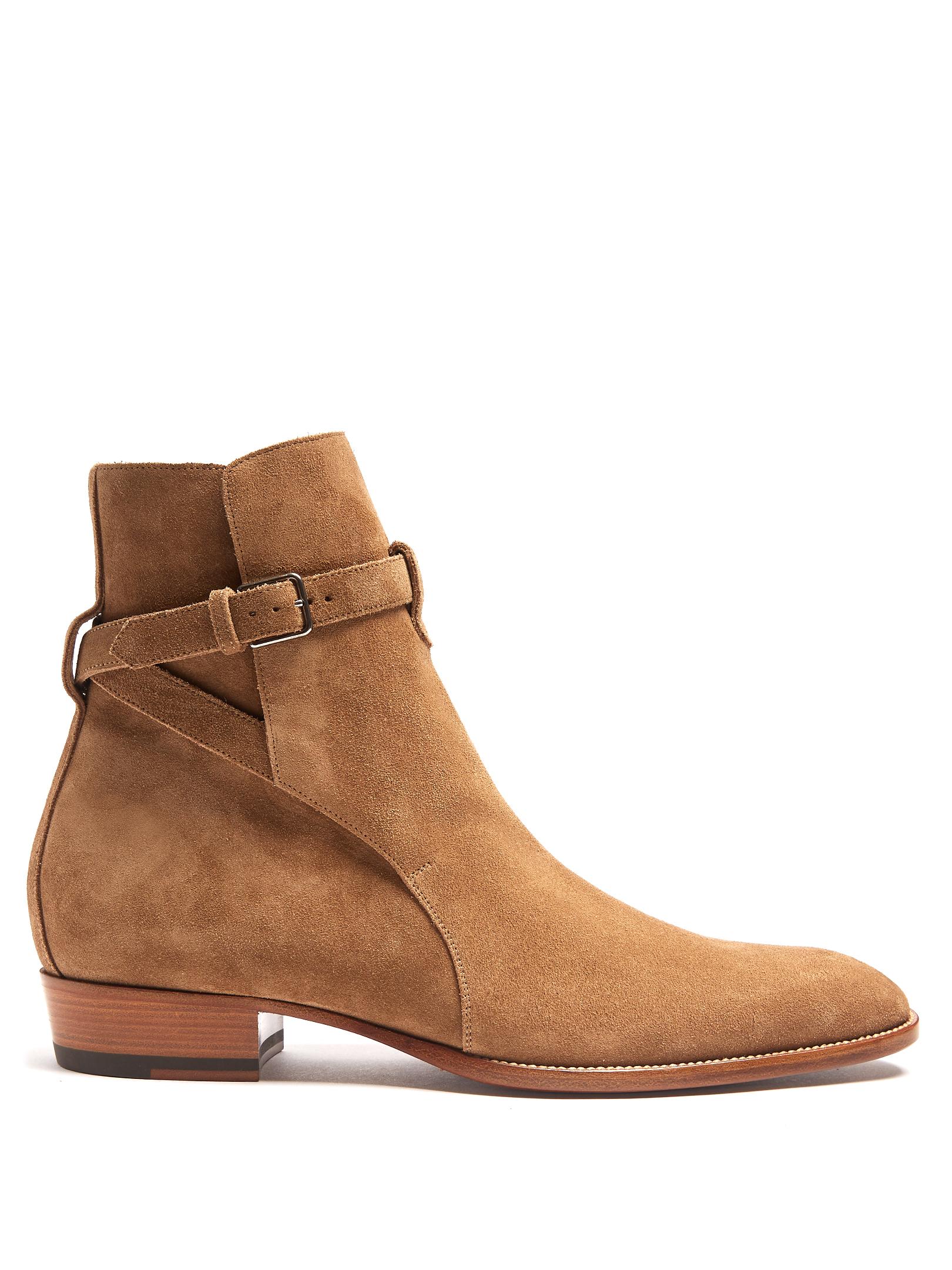 yves saint laurent suede ankle boots