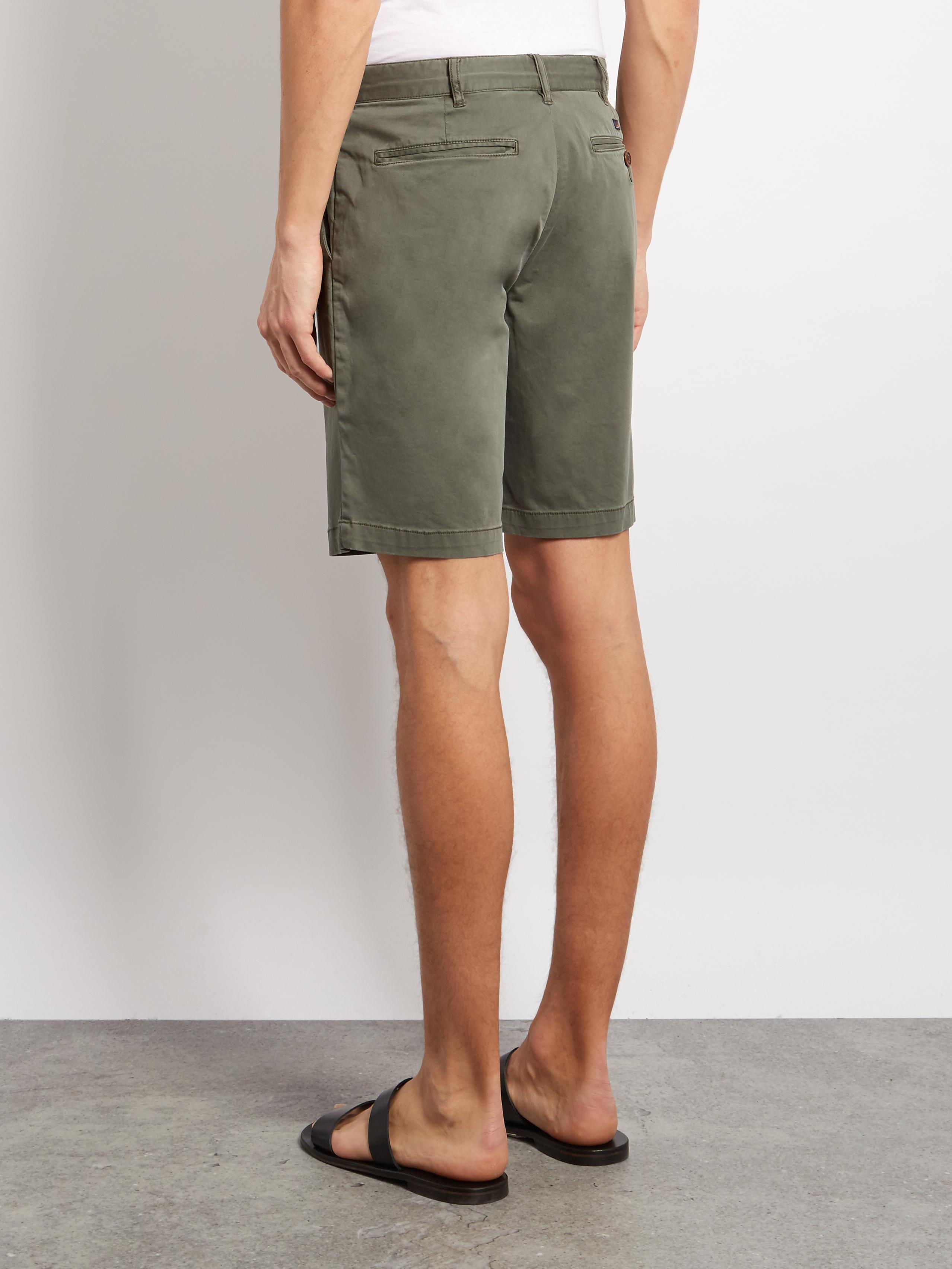Lyst - Faherty Brand Slim-fit Cotton-blend Chino Shorts in Gray for Men