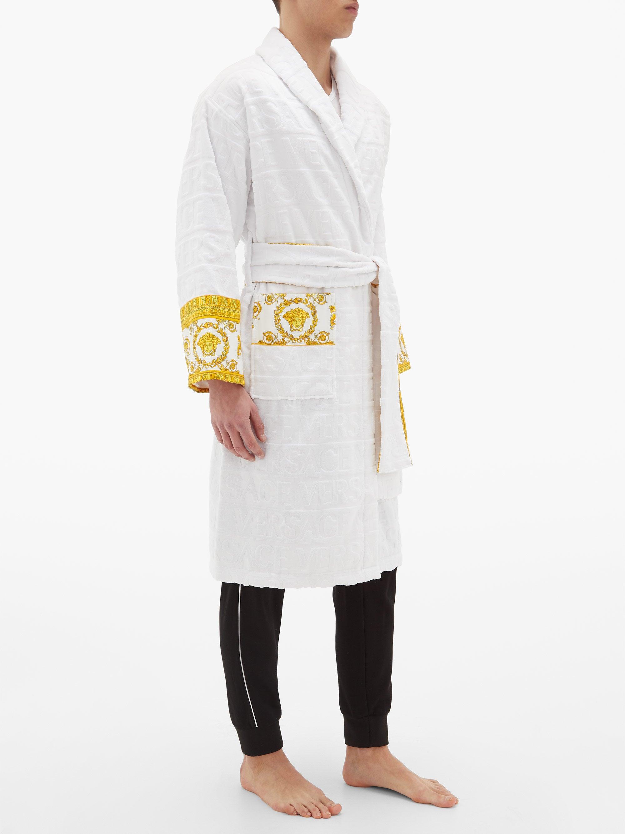 versace bathrobe white