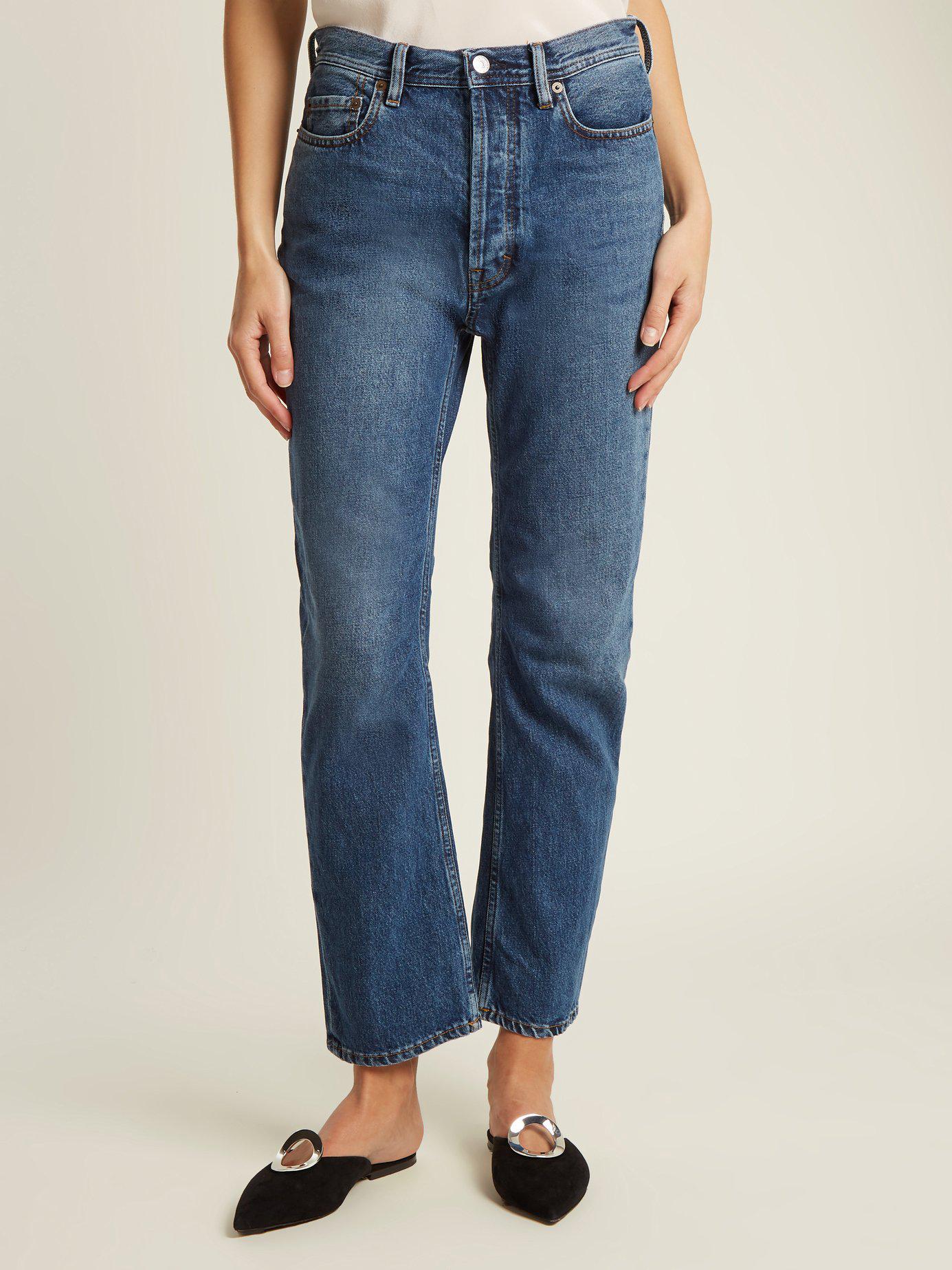 Acne Studios Denim Blå Konst Log Low-rise Straight-leg Jeans in Mid ...