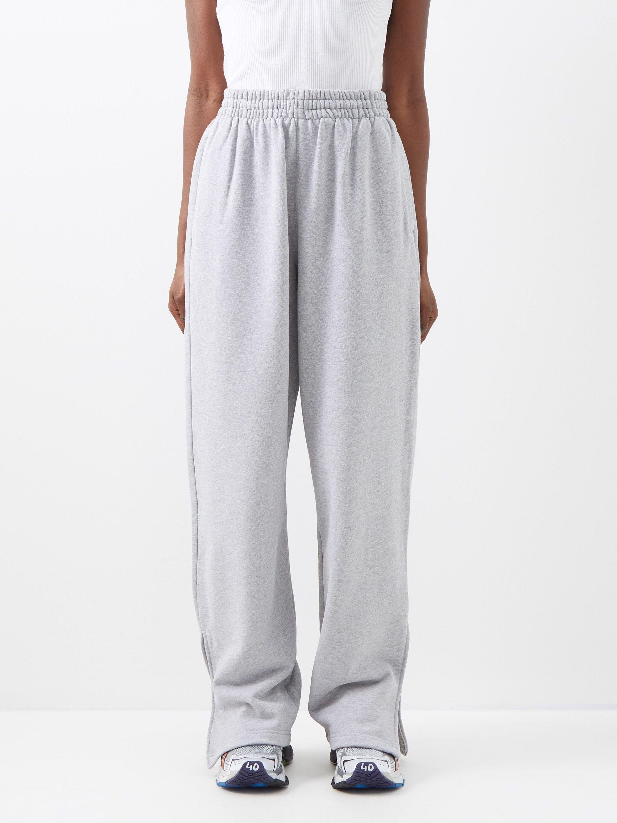 Wardrobe NYC X Hailey Bieber Cotton-jersey Track Pants in Gray | Lyst