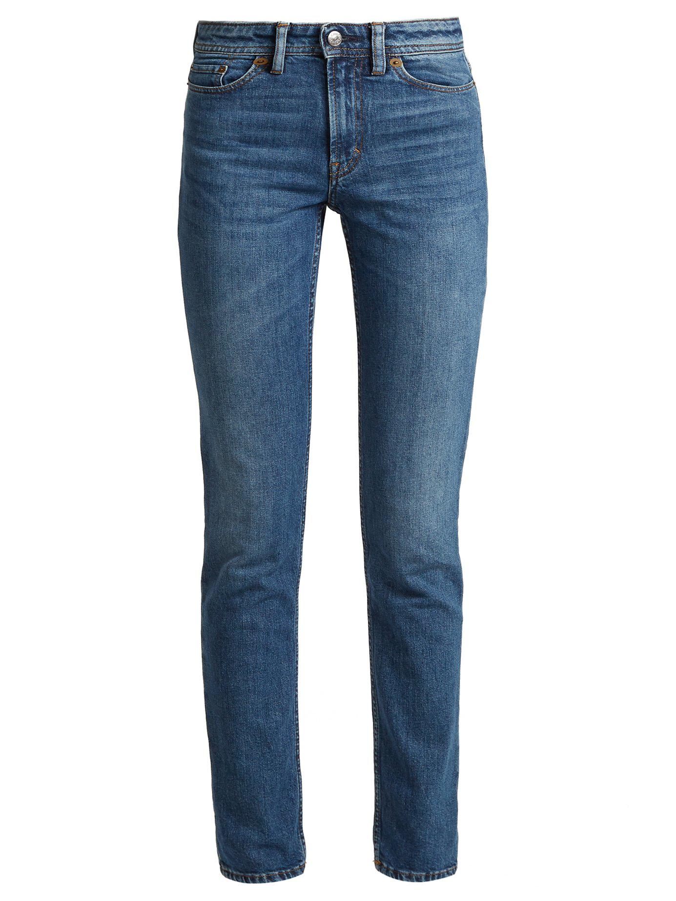 Acne Studios Denim South Mid-rise Straight-leg Jeans in Mid Blue 