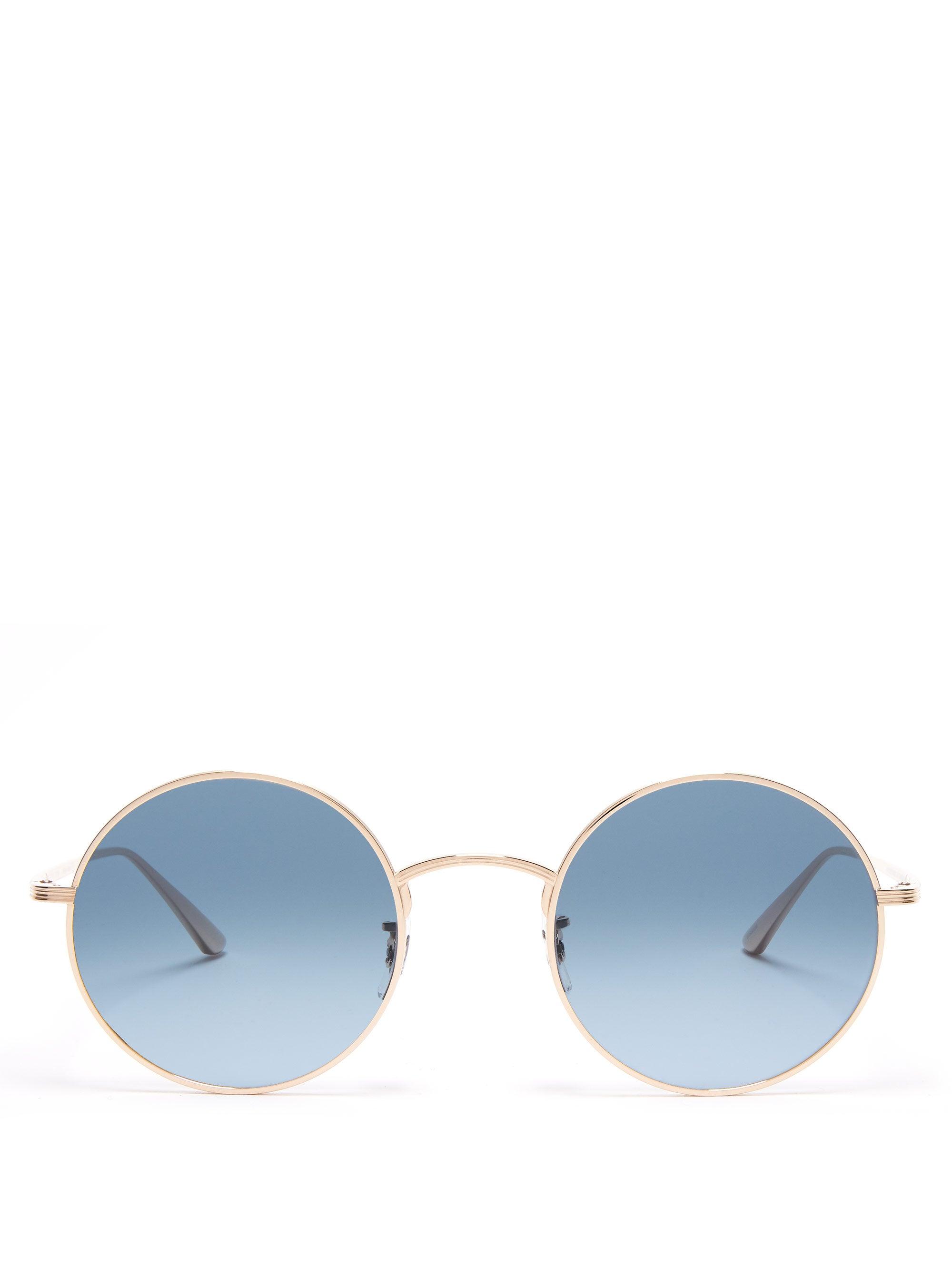 The Row X Oliver Peoples After Midnight Metal Sunglasses in Blue