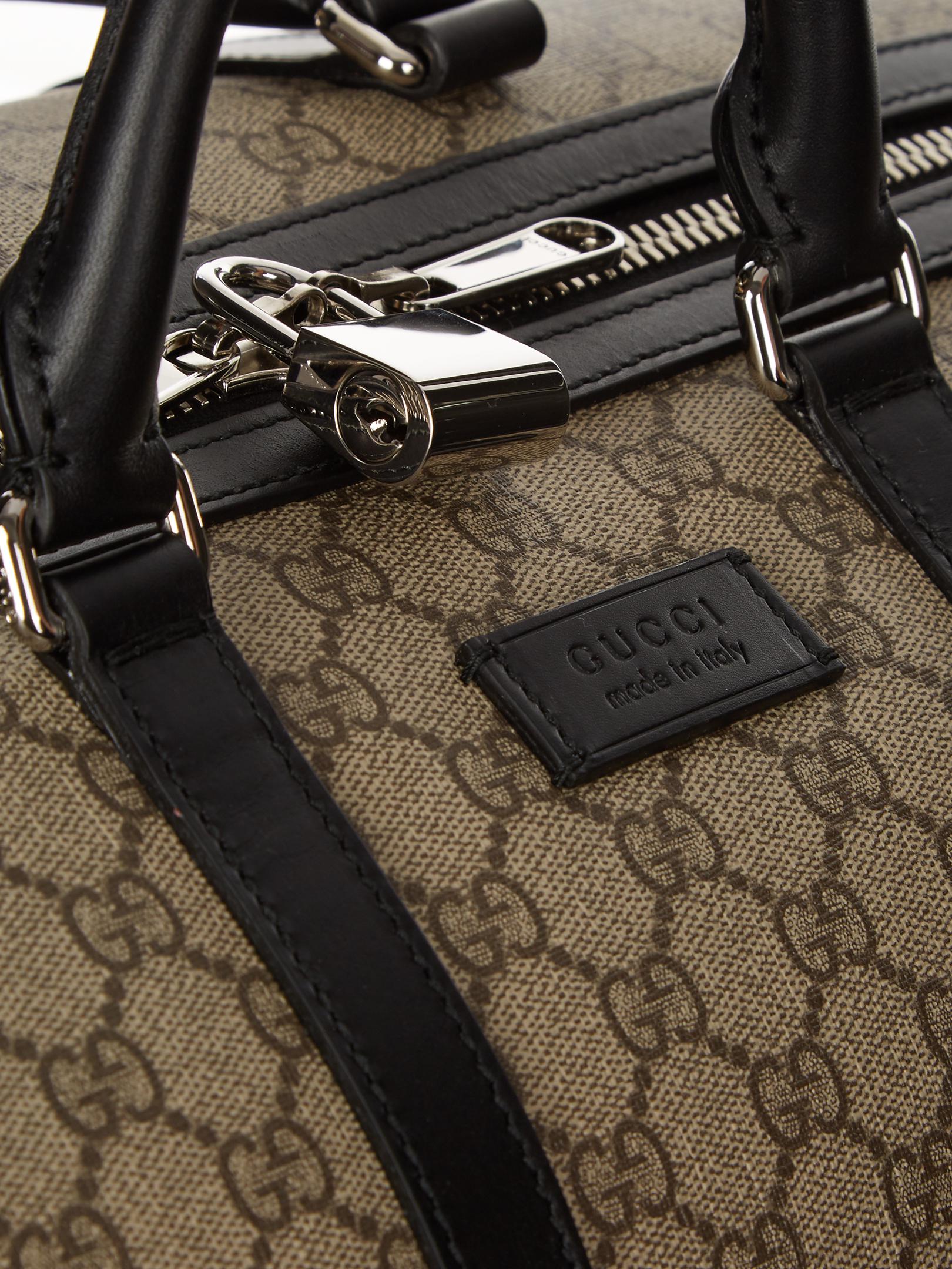 Gucci Eden Canvas And Leather Wheeled Carry-On Bag in Brown - Lyst