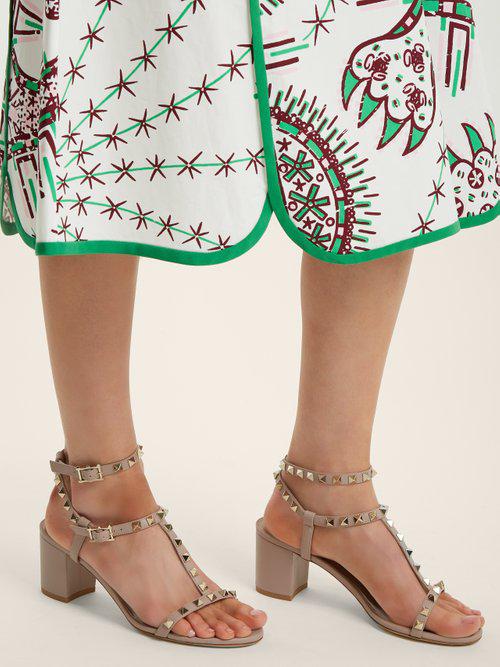 valentino block heel sandal