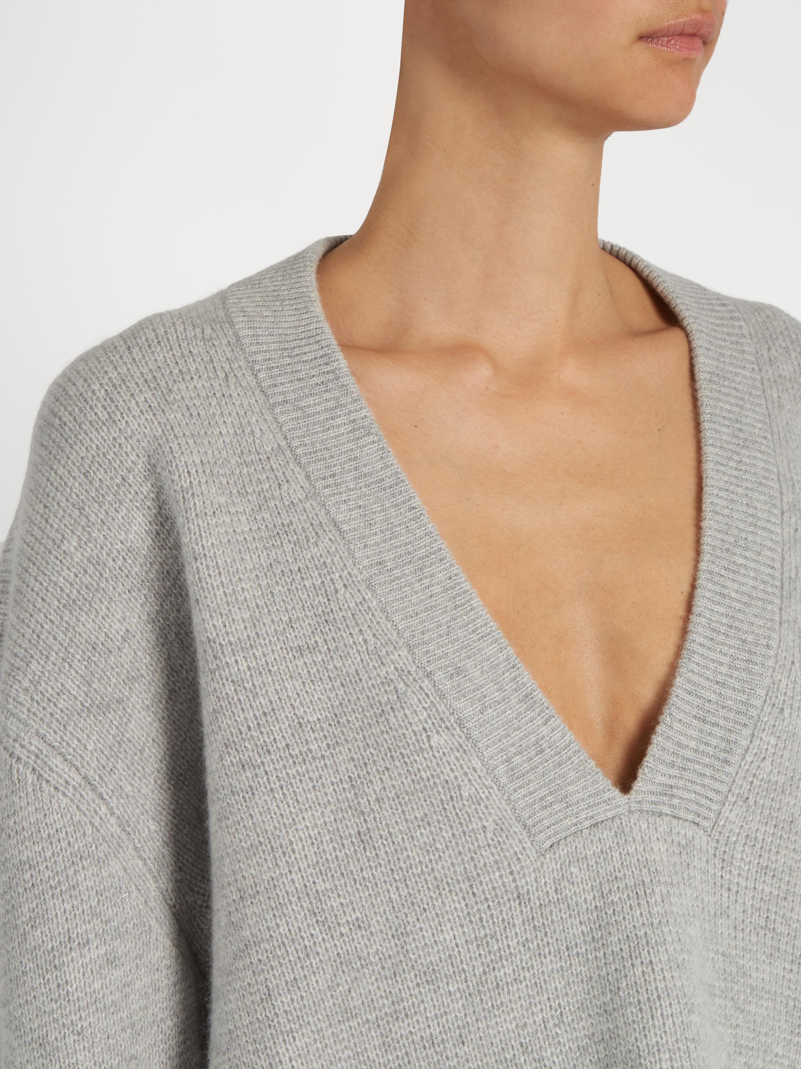 v neck cashmere sweater
