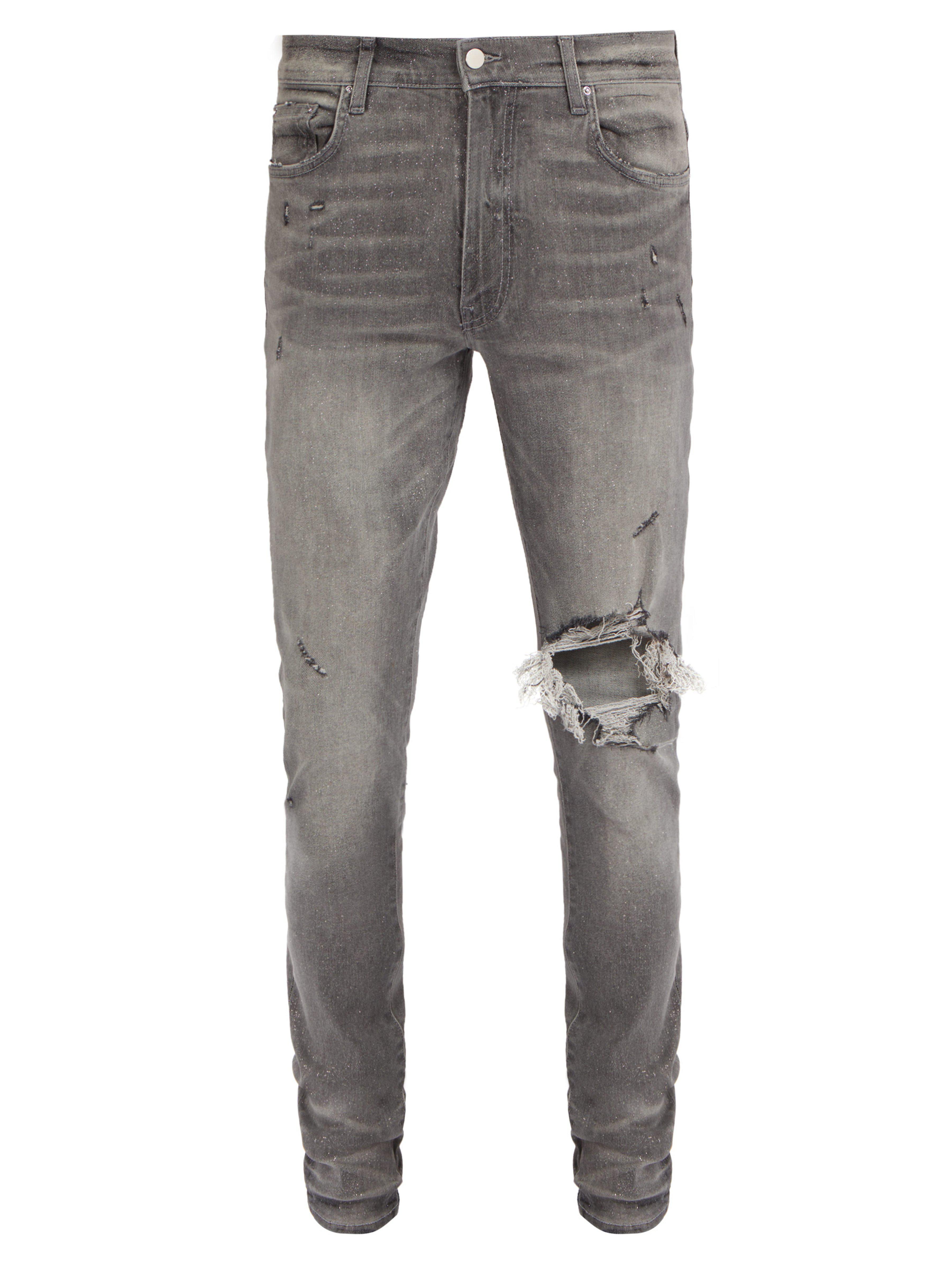 Amiri Denim Glitter Skinny Fit Jeans in Grey (Grey) for Men Lyst UK