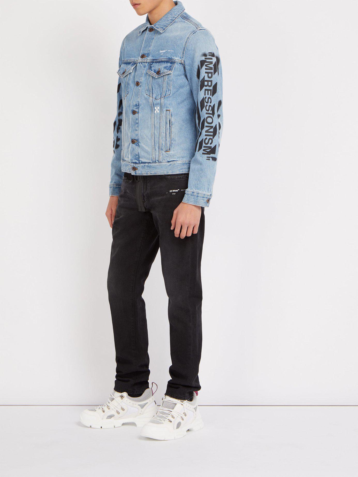 off white denim jacket sizing