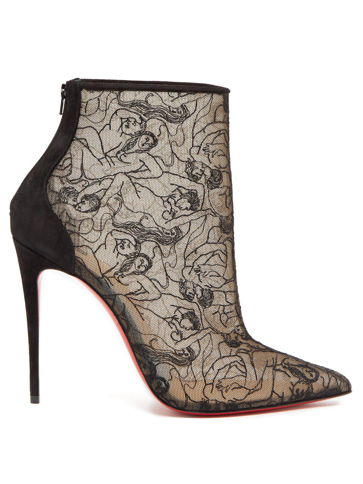 louboutin mesh bootie