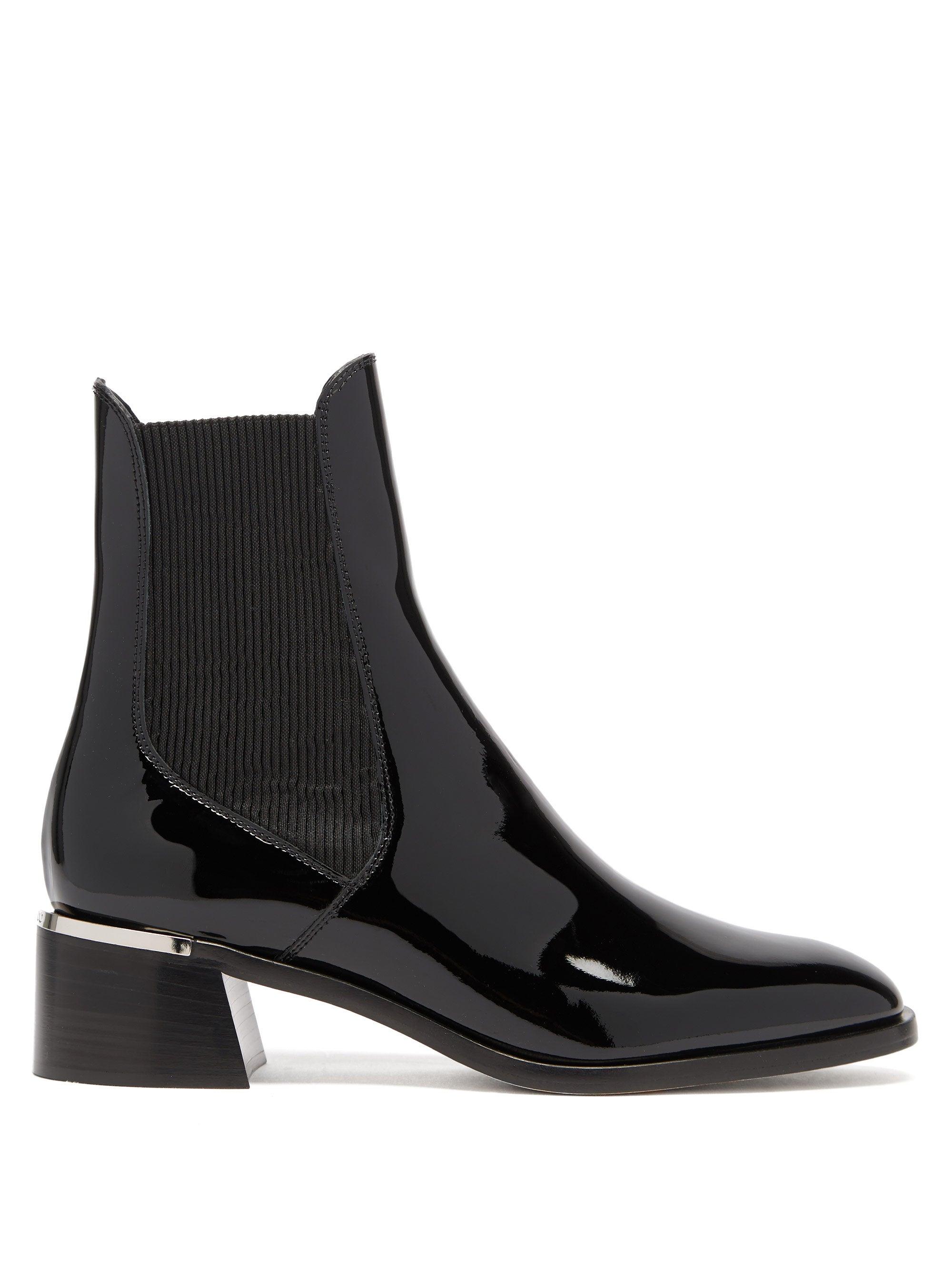 Jimmy Choo Rourke 45 Patent-leather Chelsea Boots in Black | Lyst