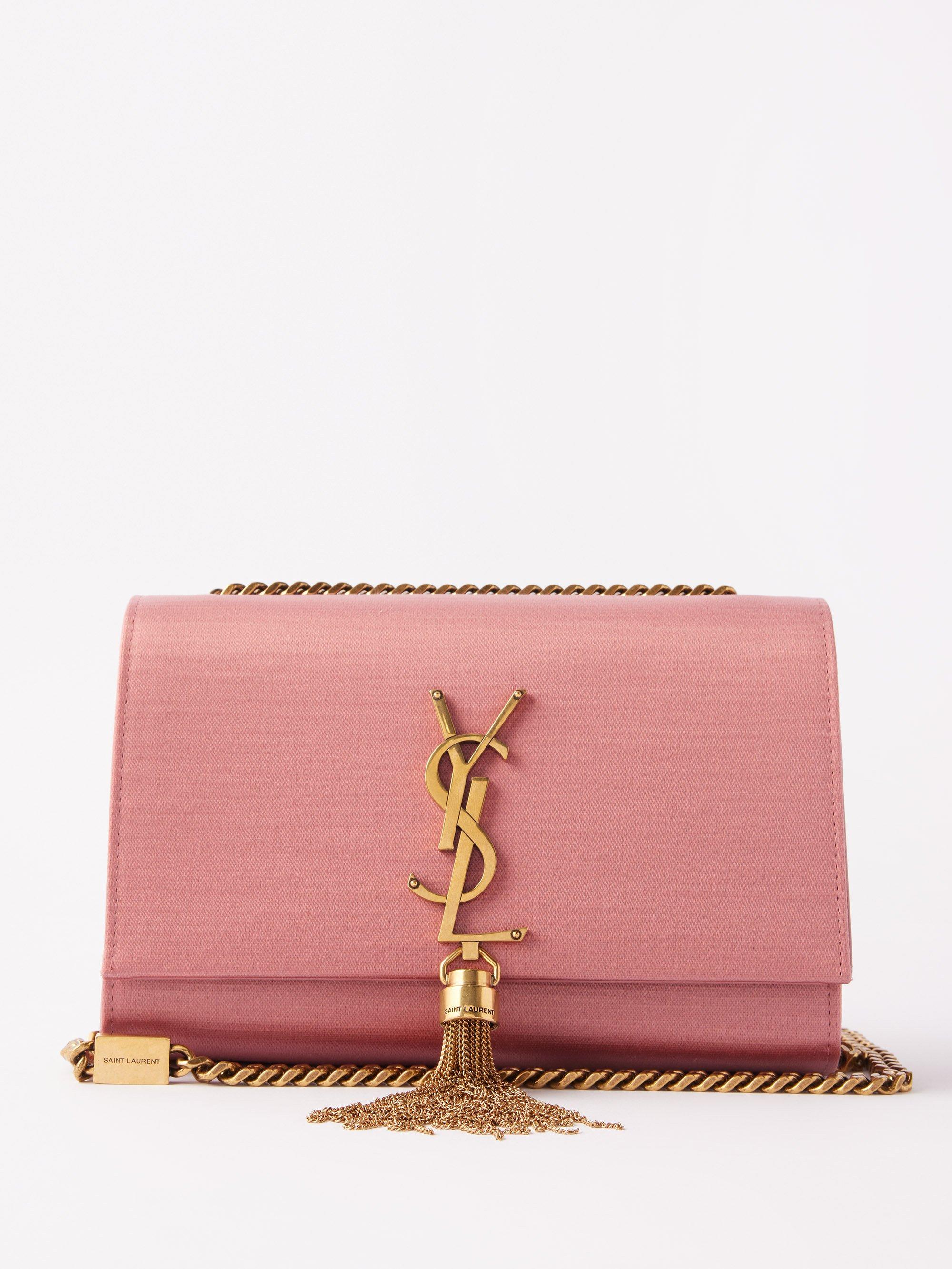 YVES SAINT LAURENT Kate Small Grain De Poudre Crossbody Bag Pink