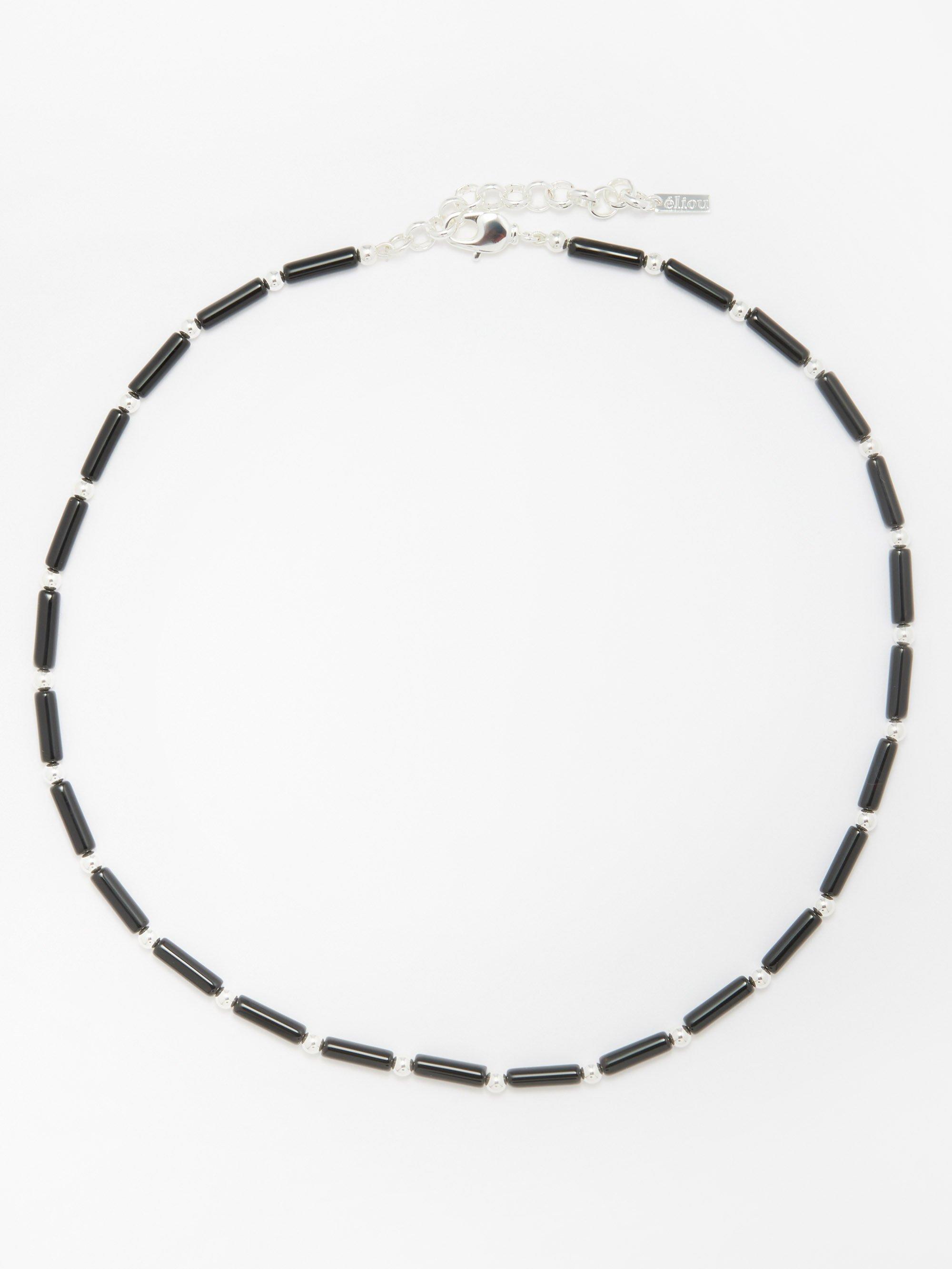 Eliou Erec Onyx & Sterling-silver Necklace in Natural for Men | Lyst