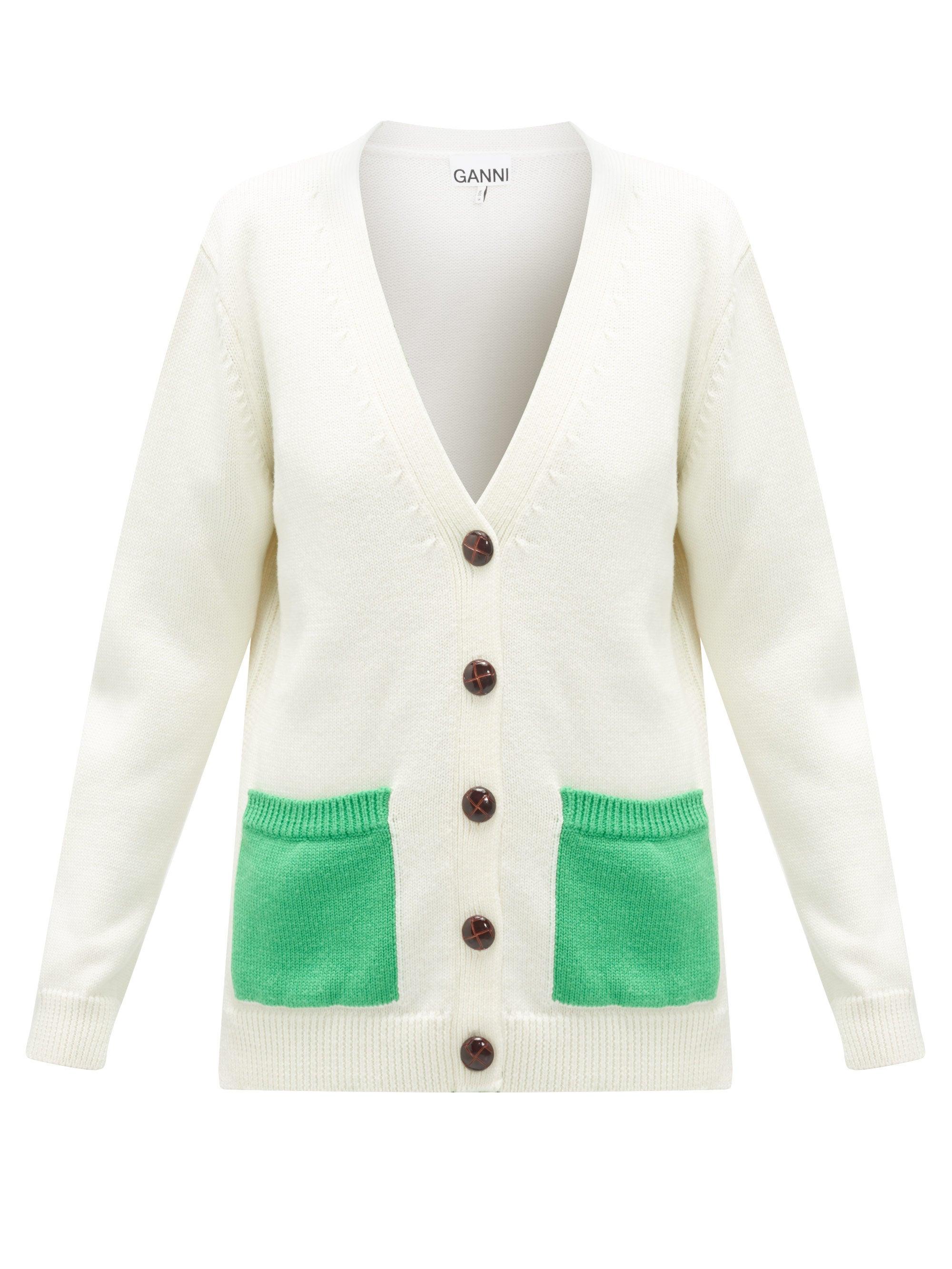 ganni wool cardigan