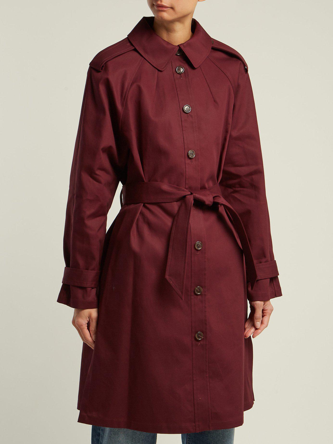 trench coat maroon