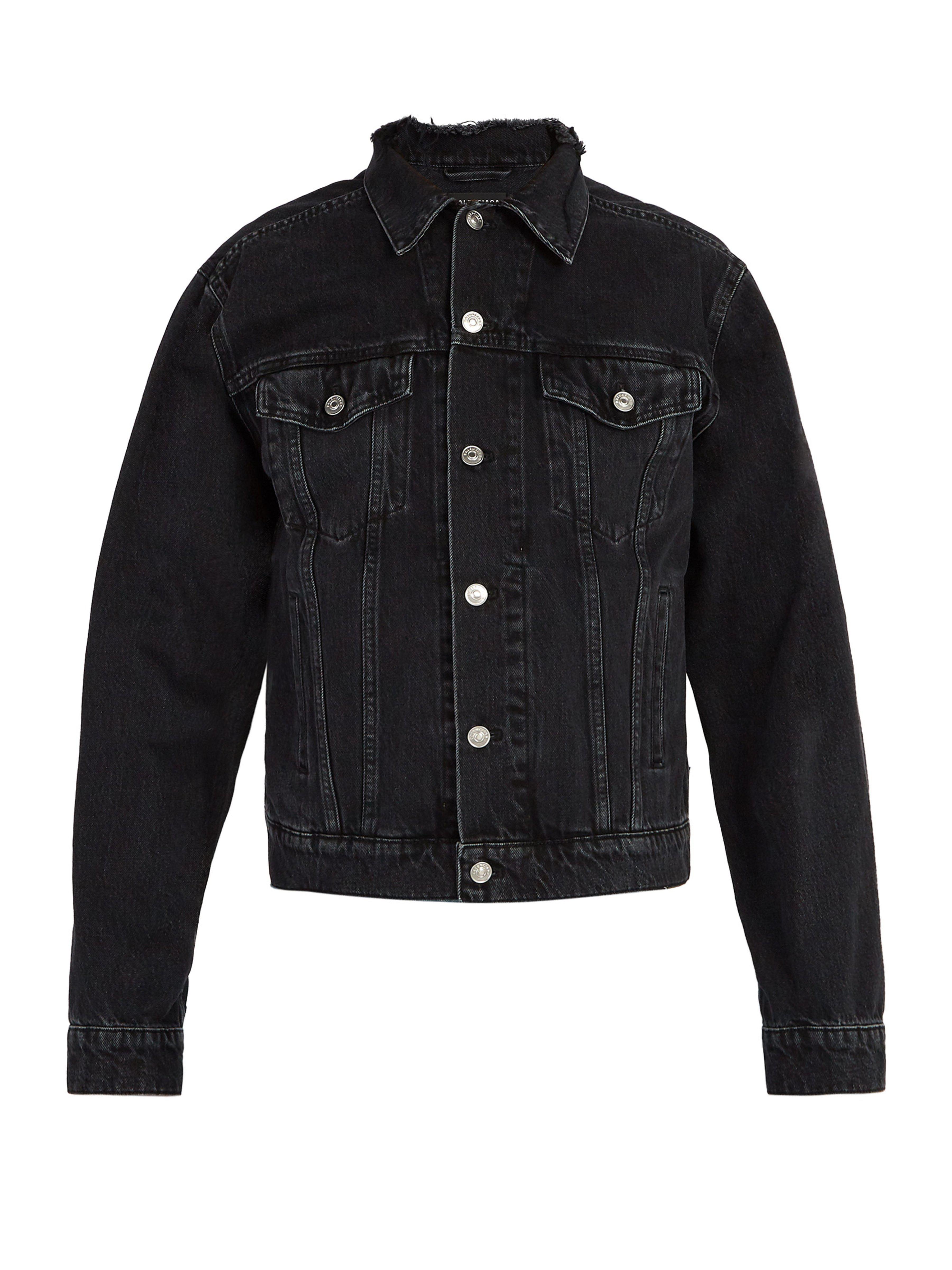 black balenciaga denim jacket