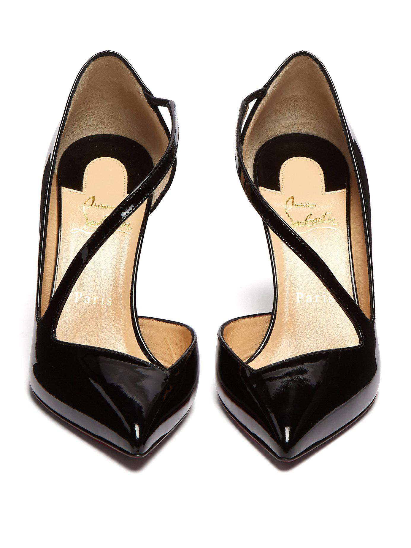 Christian Louboutin Jumping 85 Patent Leather Pumps in Black