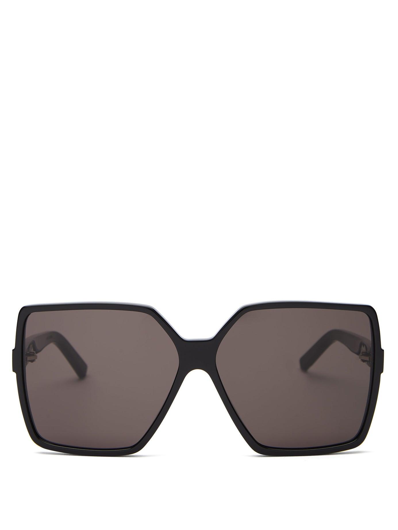 Saint Laurent Betty Oversized Square Frame Acetate Sunglasses In Black Lyst