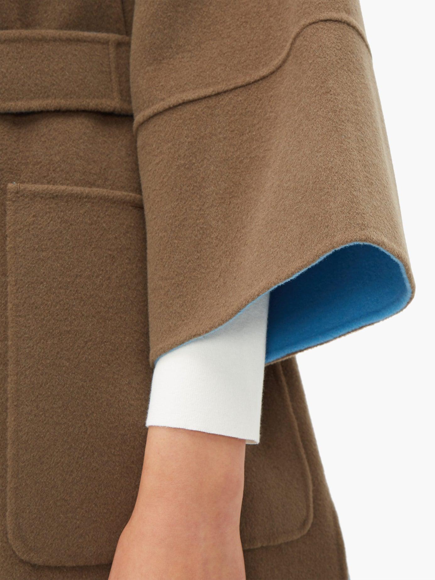 Weekend By Maxmara Wool Pegli Reversible Coat In Brown Lyst