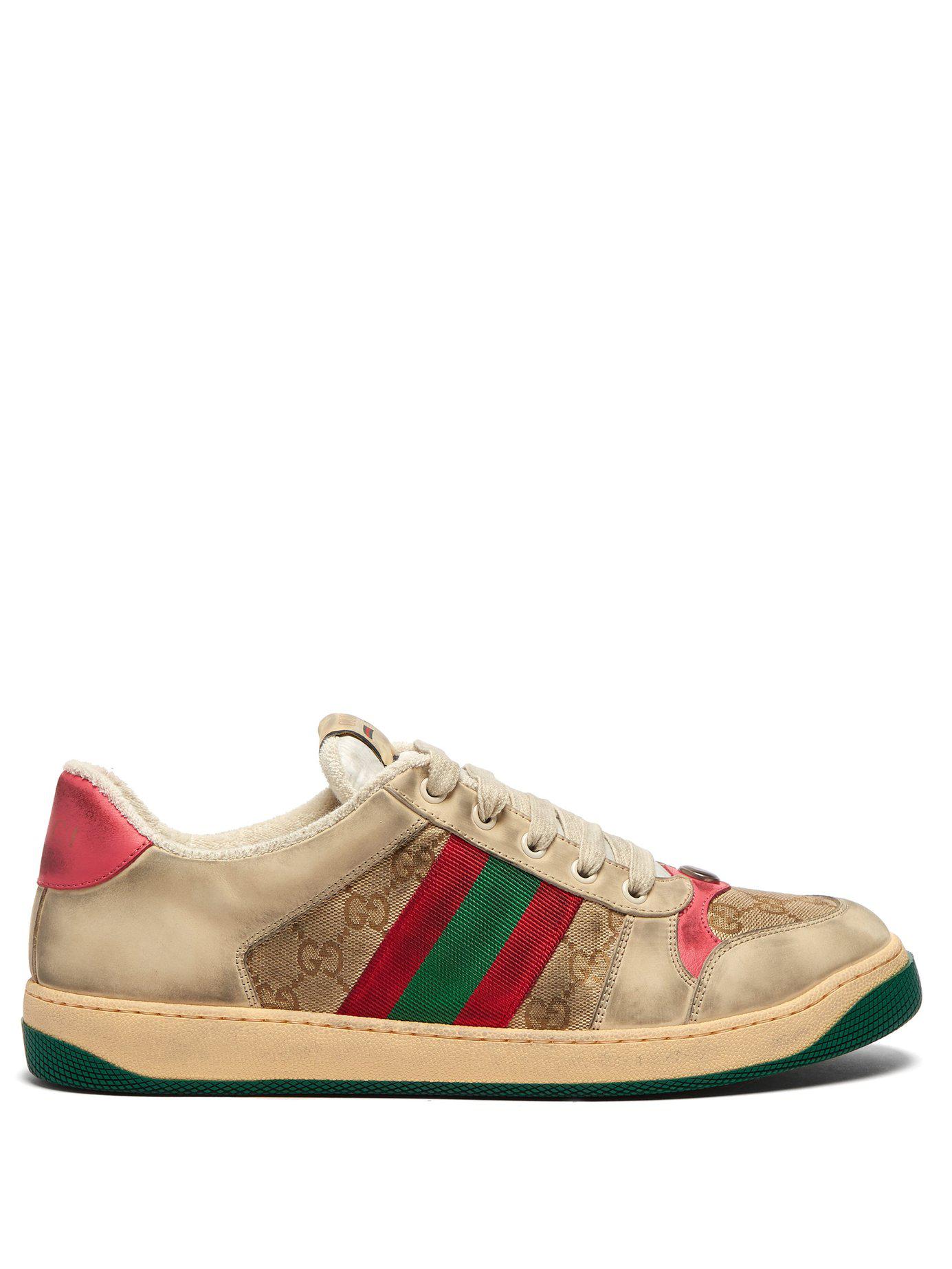gucci screener sneaker pink