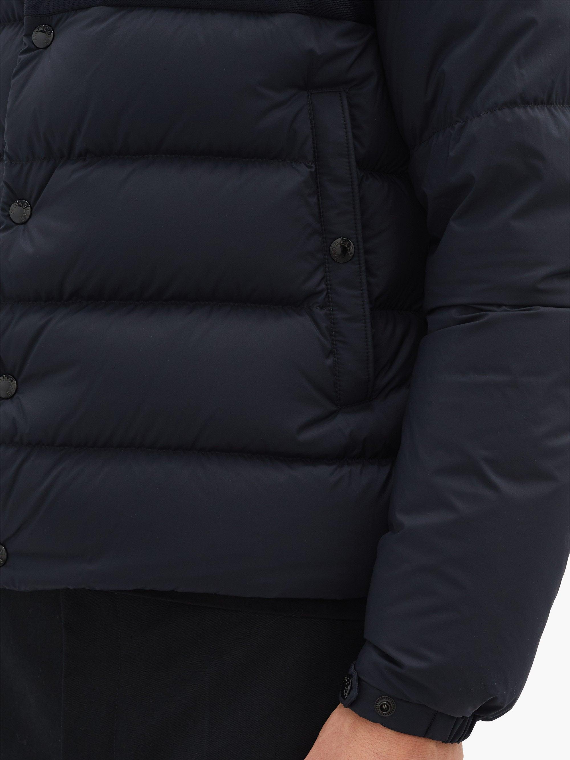 Moncler Aubrac Down Jacket Blue for Men Lyst UK